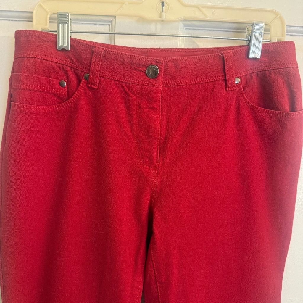 Chicos Women's Chico's red So Slimming Pants Size 0.5 Red Size 28" / US 6 / IT 42 - 4 Thumbnail