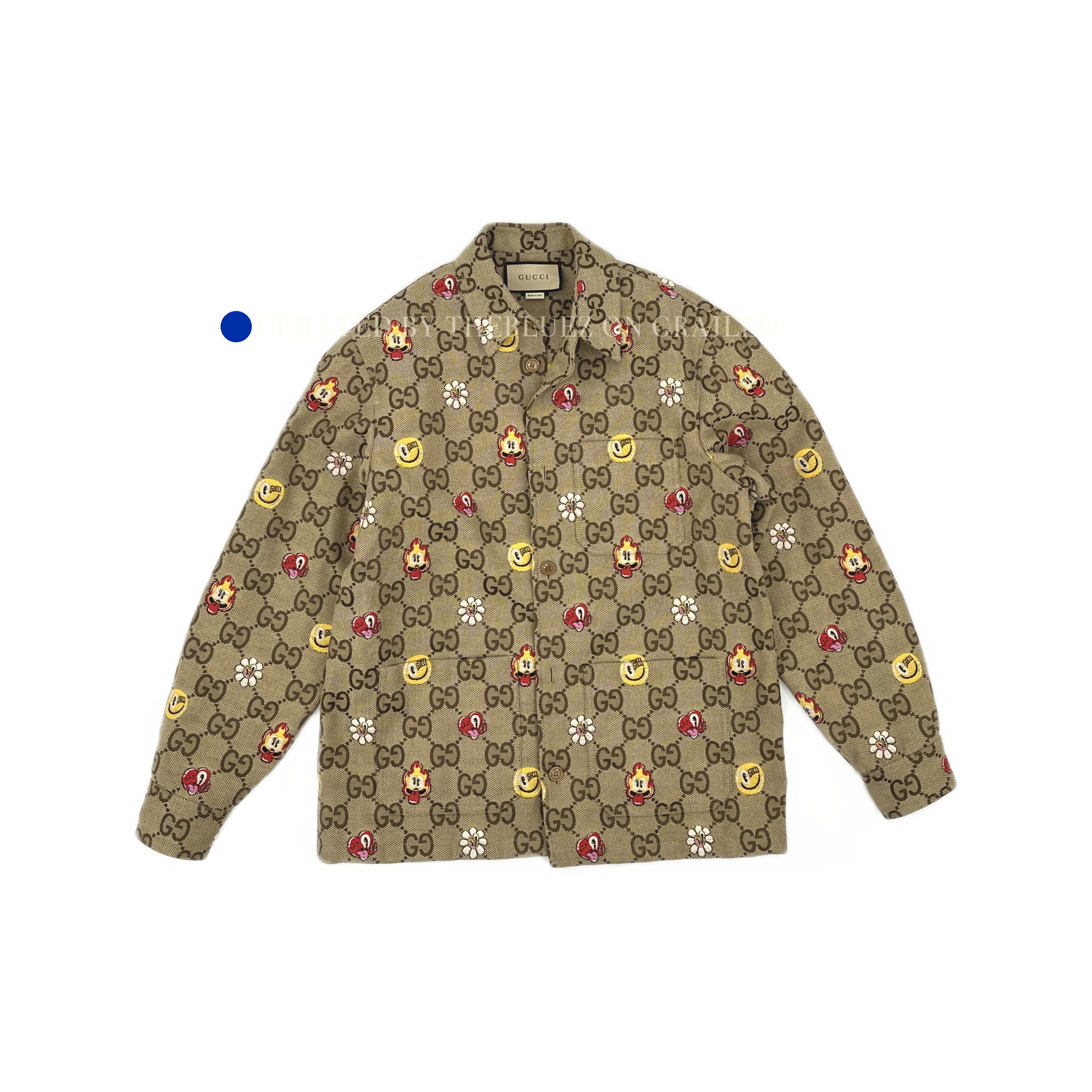 Gucci Beige Smiley Print Light Jacket Size S Size US S / EU 44-46 / 1 - 1 Thumbnail