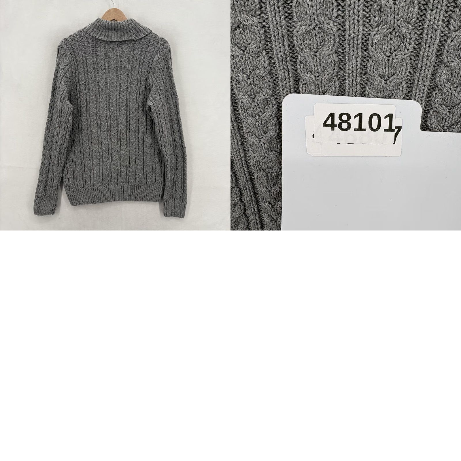 Croft & Barrow Croft & Barrow Sweater Womens XL Gray Cable Knit Shawl Collar Pullover Cozy NWT Size XL / US 12-14 / IT 48-50 - 9 Thumbnail
