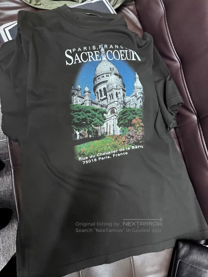 Balenciaga Balenciaga Sacred Heart Cathedral Black Short Sleeve T-shi Size US S / EU 44-46 / 1 - 2 Thumbnail