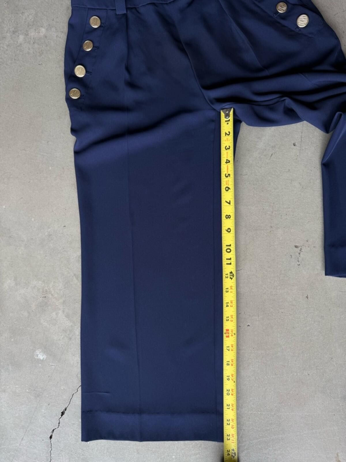 DKNY DKNY / Cropped Trouser Pants / Navy Size 27" / US 4 / IT 40 - 5 Thumbnail