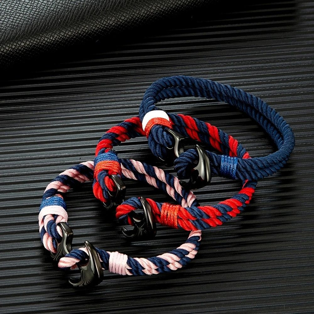 Other Double strand Waterproof Rope Anchor Bracelet Gift For Him Size ONE SIZE - 1 Thumbnail