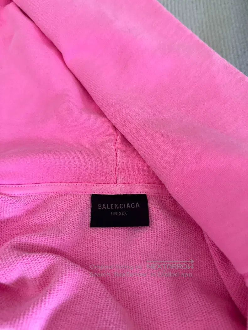 Balenciaga Balenciaga Distressed Pink Zip-Up Hoodie Size US S / EU 44-46 / 1 - 4 Thumbnail