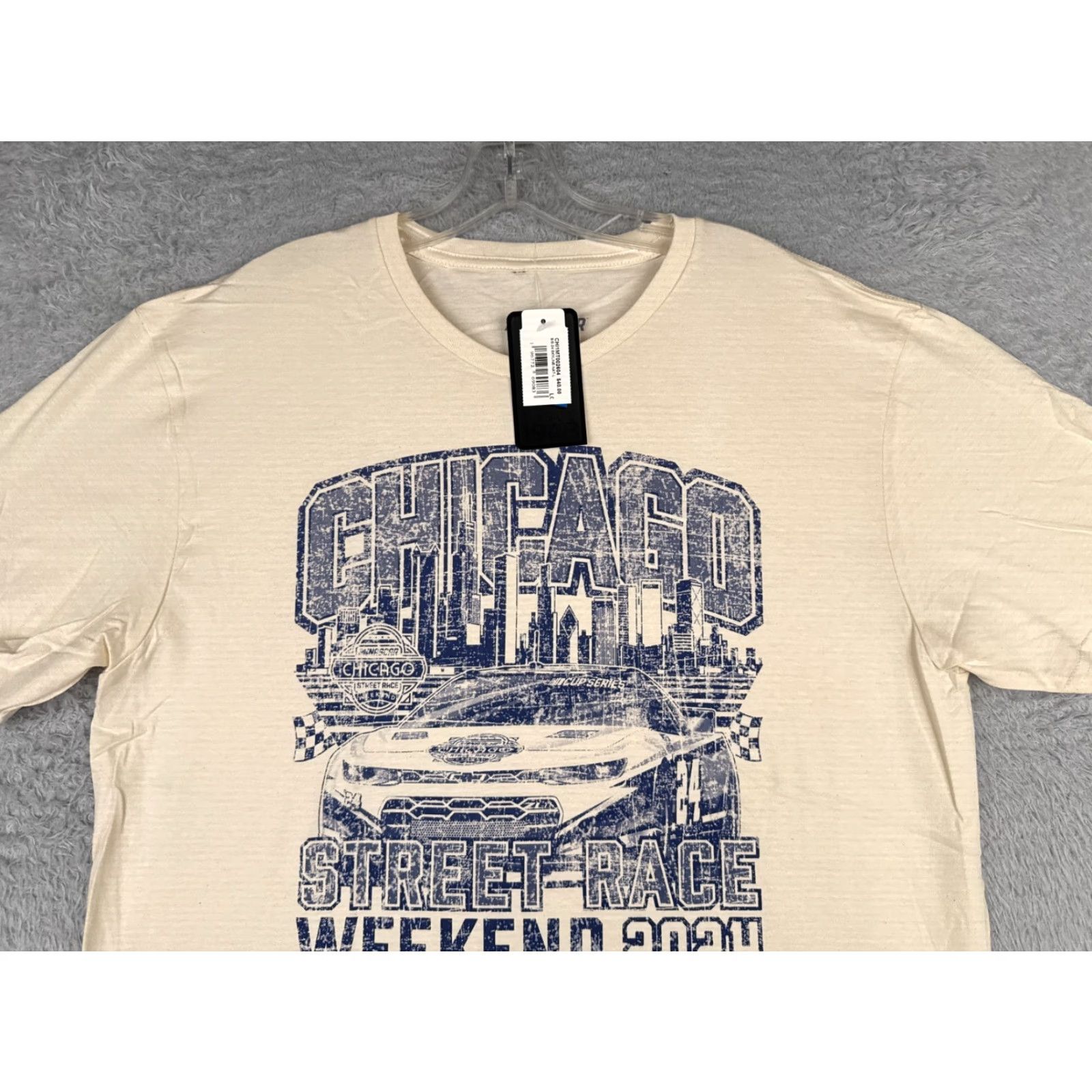 NASCAR Nascar Chicago Street Race 2024 Shirt Adult Large Ivory Cotton Short Sleeve NEW Size US L / EU 52-54 / 3 - 4 Thumbnail