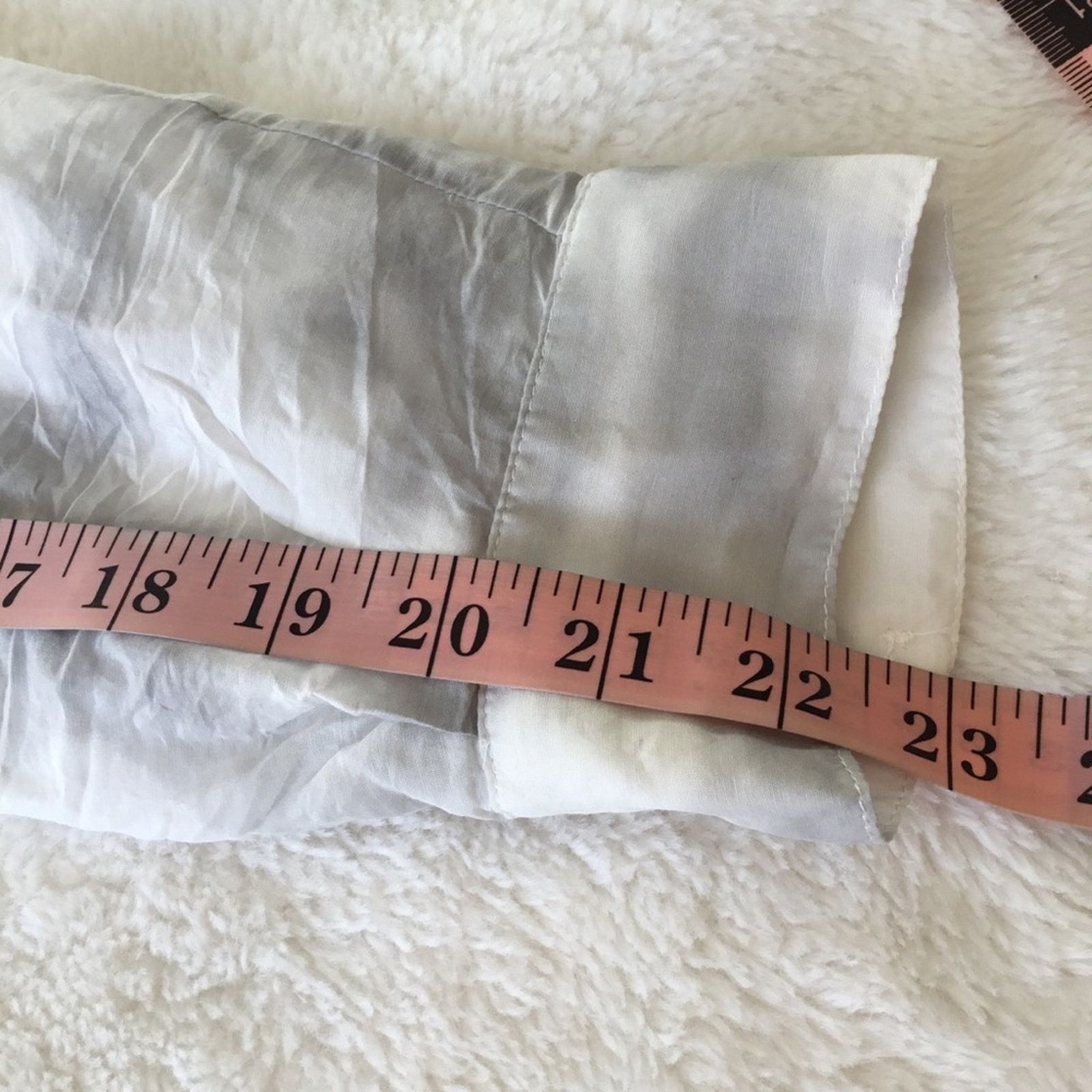 Bcbgmaxazria BCBGMaxAzria White& Gray Tie-Dye Roll-tab Sleeve Silk Blouse Size S / US 4 / IT 40 - 13 Thumbnail