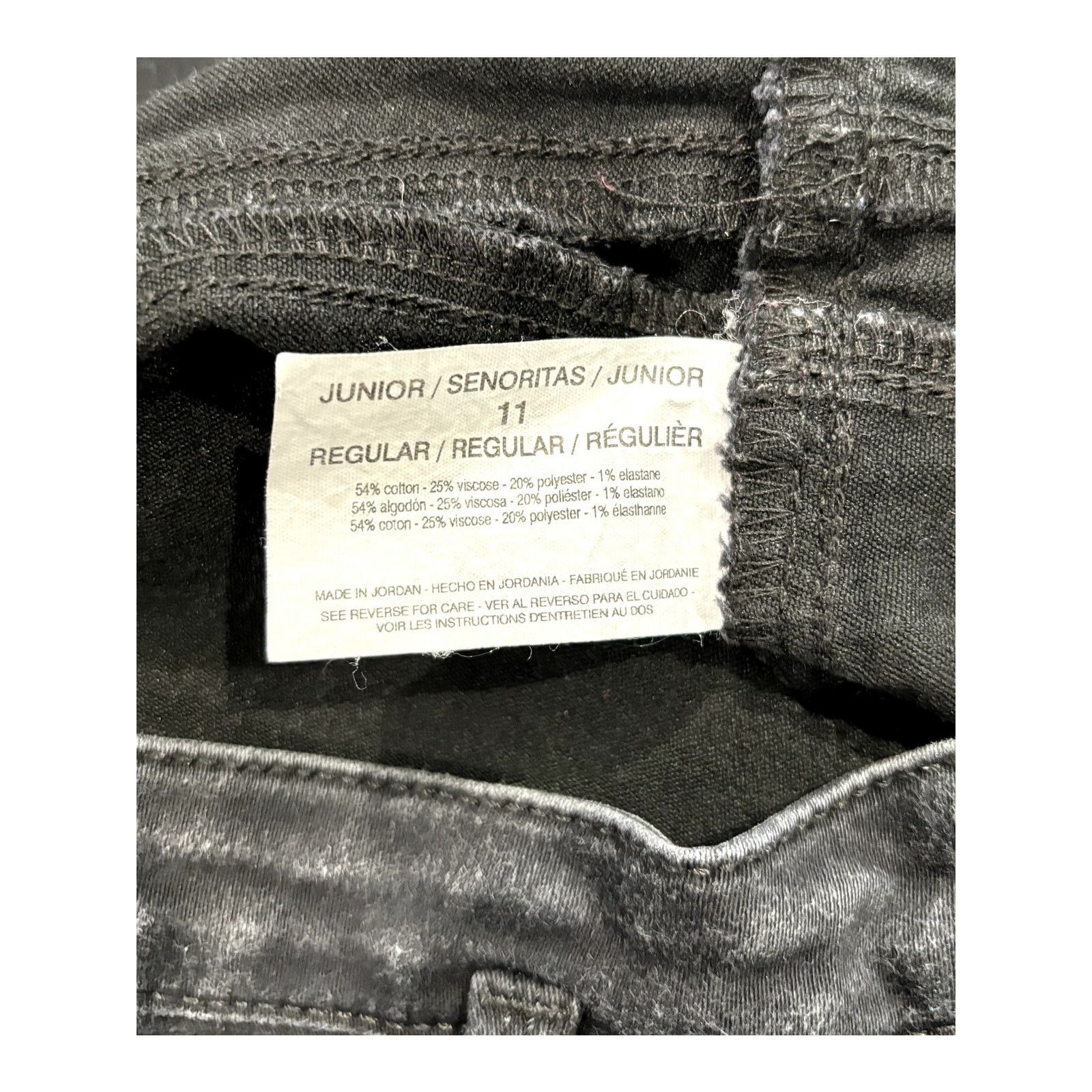 L.E.I. L.E.I. Women's Black Tatum Triple Button Skinny Jeans Sz 11 Size 33" - 6 Thumbnail
