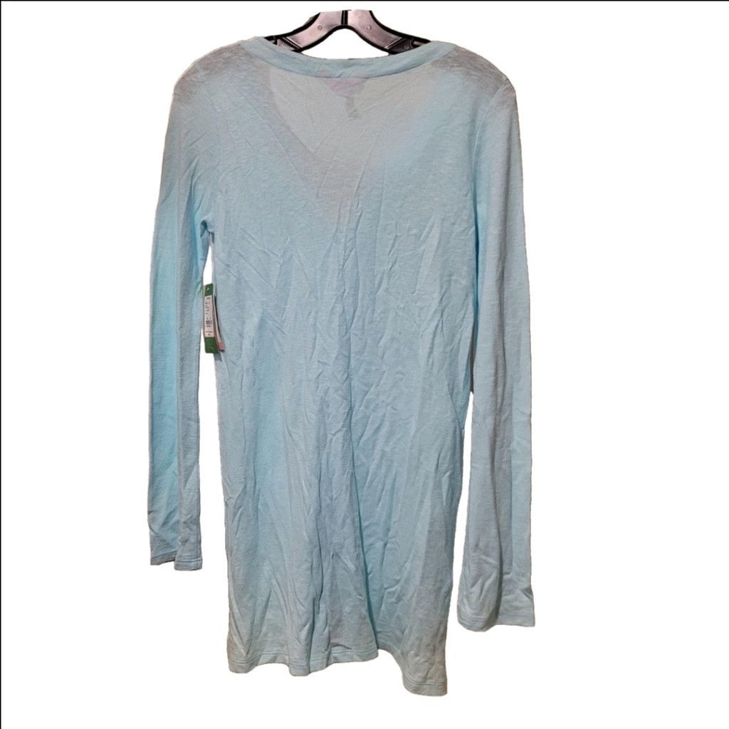Lilly Pulitzer NWT Lilly Pulitzer Blue V-Neck “Westley" Embroidered Tunic Size XS / US 0-2 / IT 36-38 - 3 Thumbnail