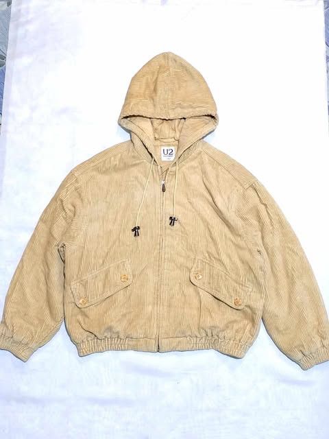 The Unbranded Brand Vintage Coduroy Hooded-Bomber Jacket by U2 Size US S / EU 44-46 / 1 - 1 Thumbnail