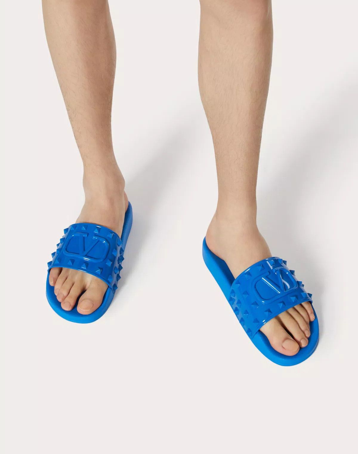 Valentino oc11z0625 Rubber Summer Slide Sandal in Blue Size US 8 / EU 41 - 6 Thumbnail