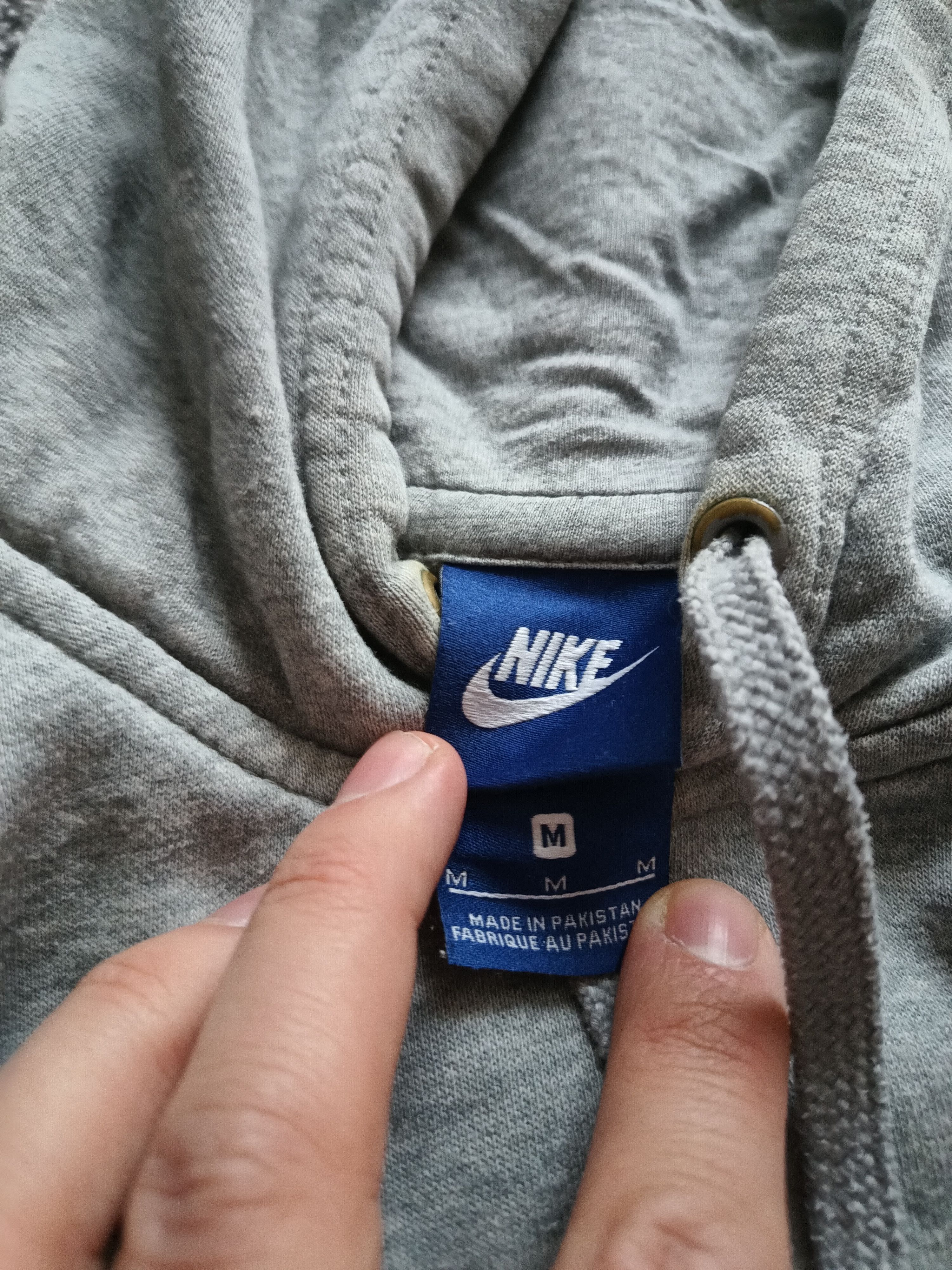 Nike × Vintage Vintage Nike Swoosh Y2K Hoodie Gray Size US M / EU 48-50 / 2 - 5 Thumbnail