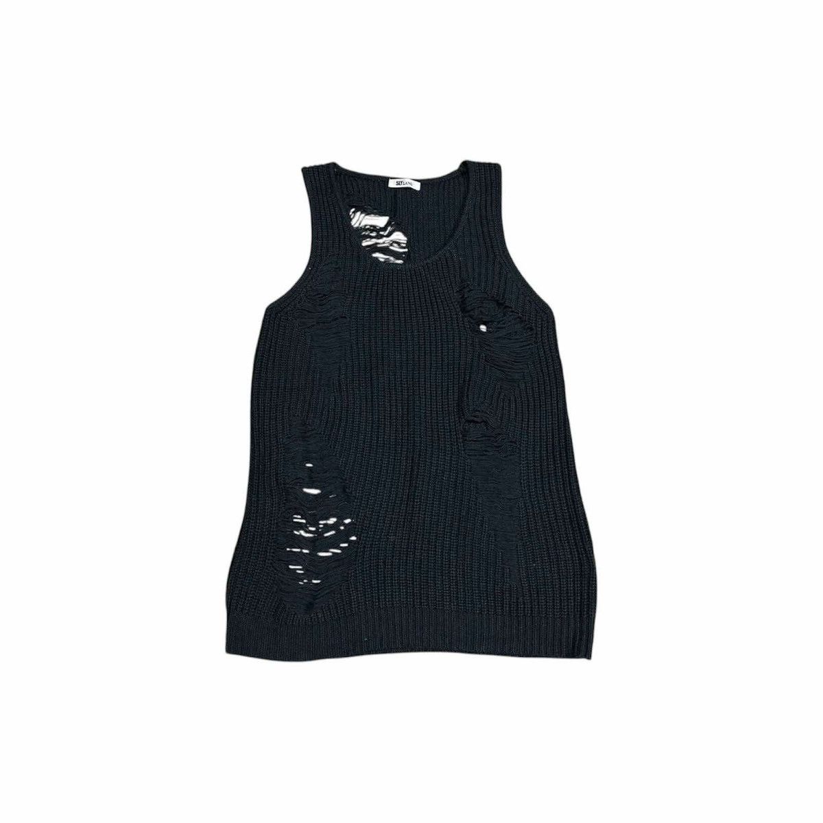 Hysteric Glamour × If Six Was Nine × Japanese Brand 🔥Sick Y2K Sly Lang Distressed Knit Sleeveless Goth Punk Size US M / EU 48-50 / 2 - 1 Thumbnail