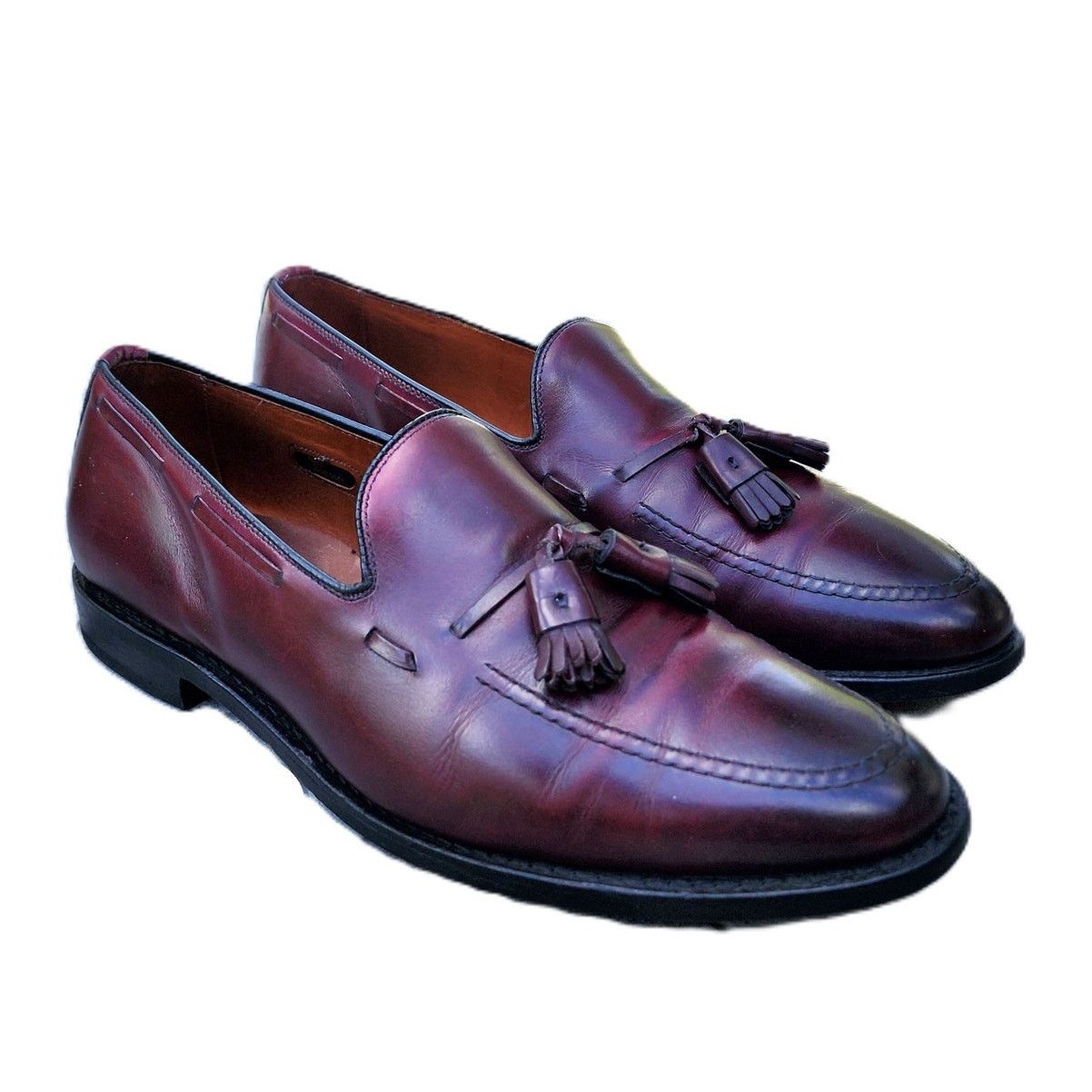 Allen Edmonds Allen Edmonds Burgundy Grayson Tassel Leather Loafer 10 Size US 10 / EU 43 - 1 Thumbnail