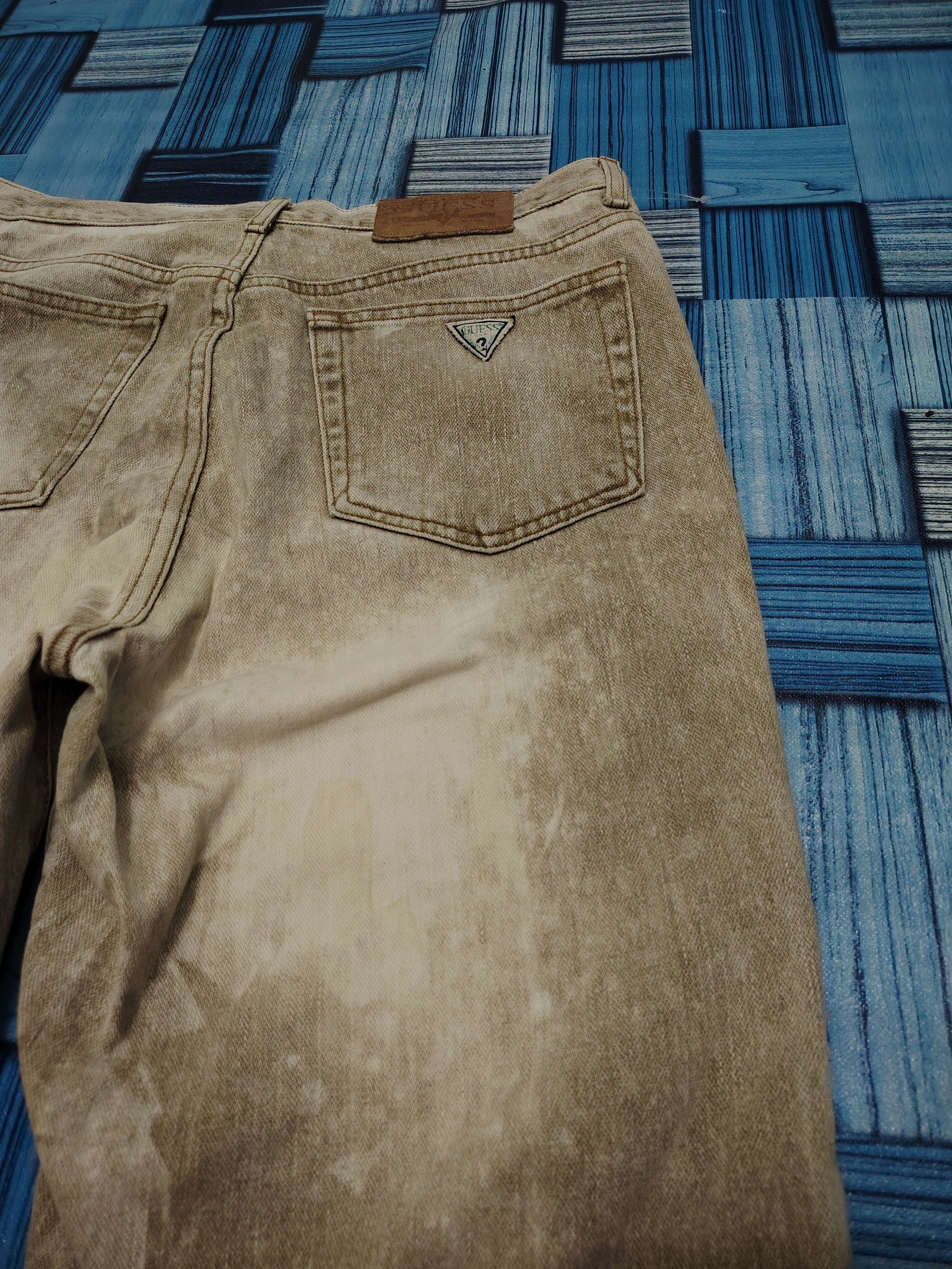 Guess Vtg 90's Guess u.s.a. Distressed Jeans Size US 33 - 19 Thumbnail