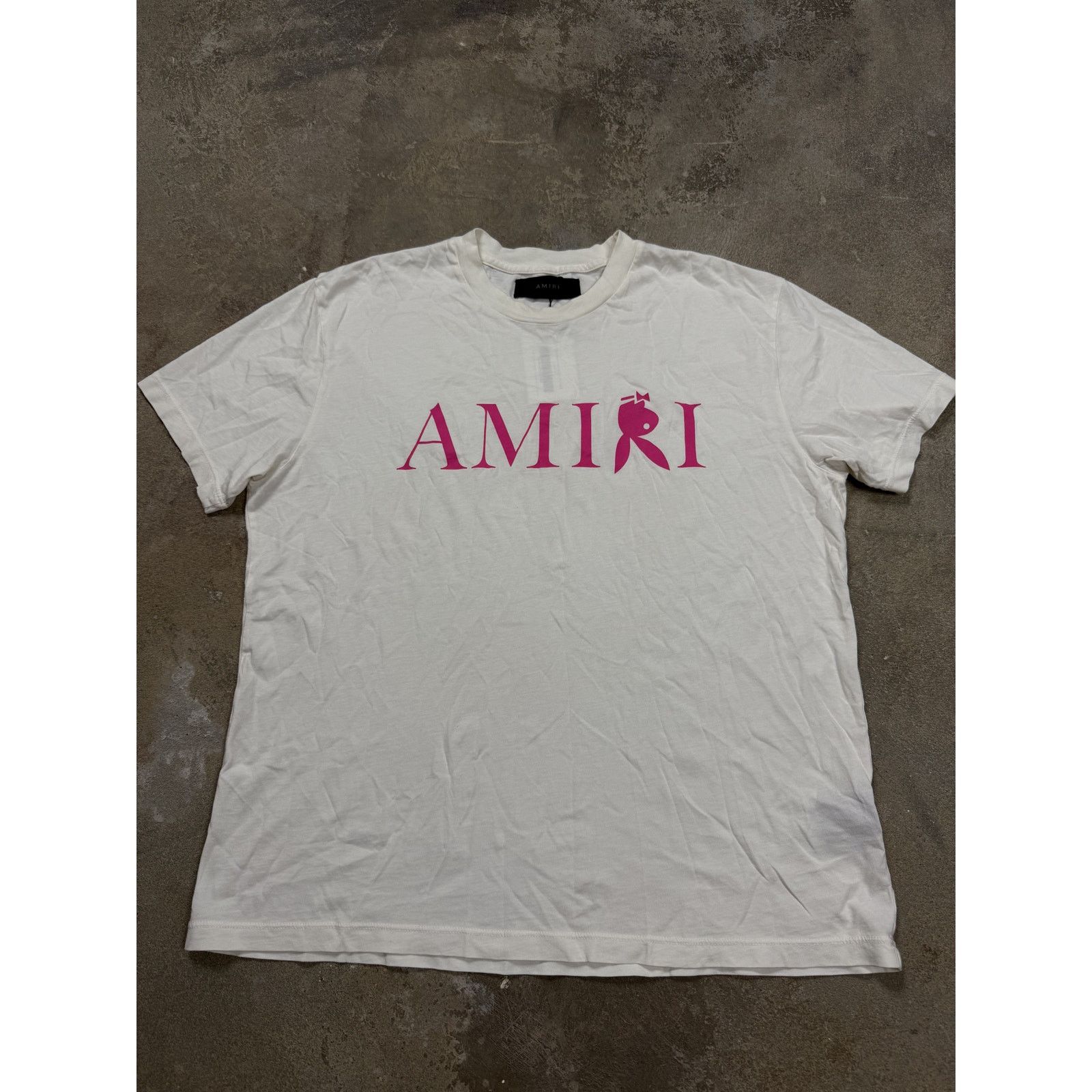 Amiri Amiri Playboy Tee Cream Hot Pink Used Small Size US S / EU 44-46 / 1 - 2 Thumbnail