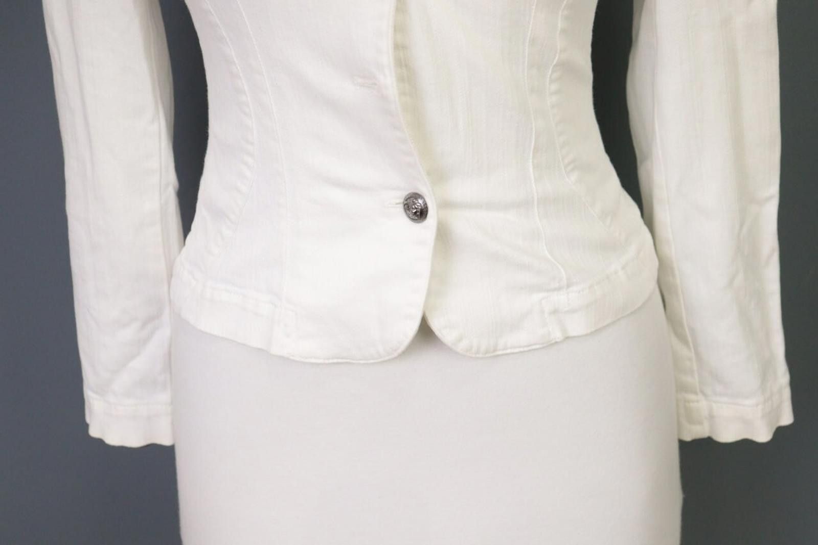Versace Versace Jeans Couture White Two Blazer Jacket Size 26 / 40 Size 4XL / US 24-26 - 2 Thumbnail