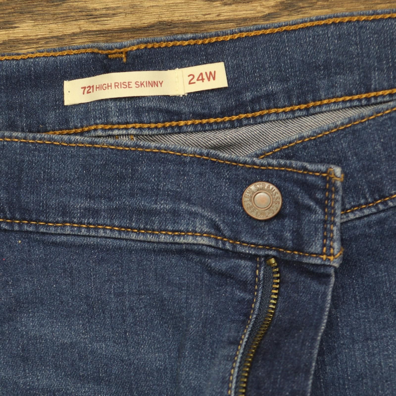 Levi's Nwt Levis High Rise Skinny Jeans Straight Through Blue 24w Size 42" / US 20 - 6 Thumbnail