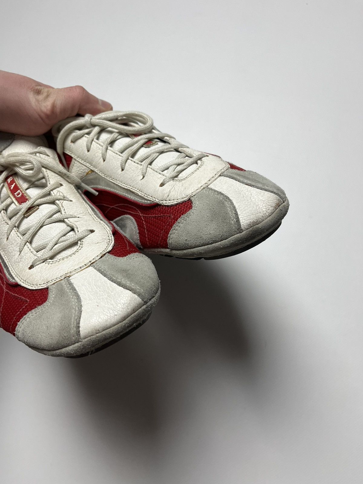 Prada Prada Sport Monte Carlo Red Mesh & Leather Sneakers Low Size US 9 / EU 42 - 11 Thumbnail