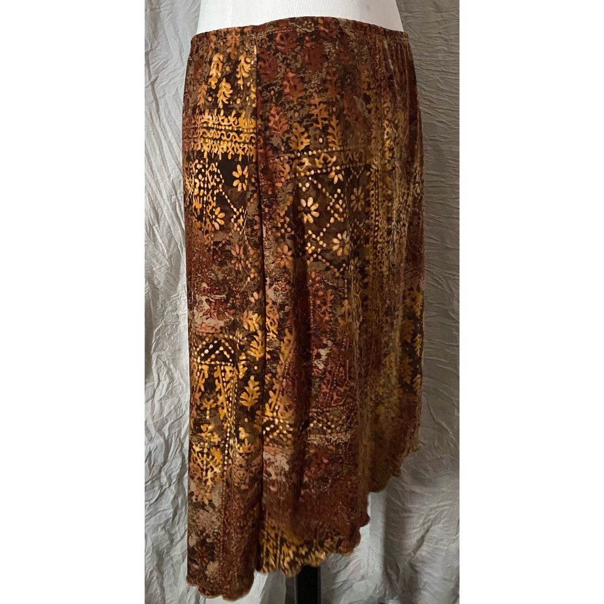 Vintage Obe, VTG, Multi-Pattern, Asymmetrical, Midi Skirt Size 30" / US 8 / IT 44 - 3 Thumbnail