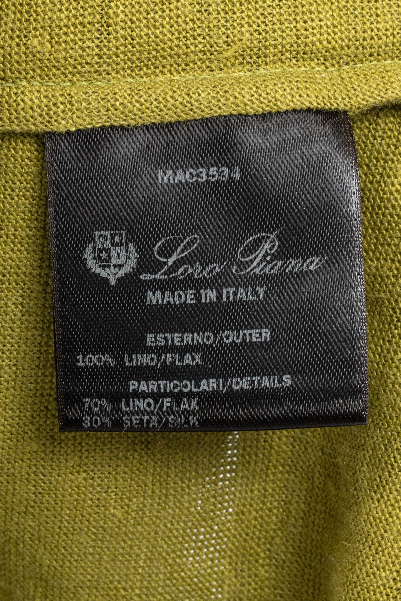 Loro Piana Loro Piana Green Linen Short-Sleeve T-Shirt Size M / US 6-8 / IT 42-44 - 7 Thumbnail