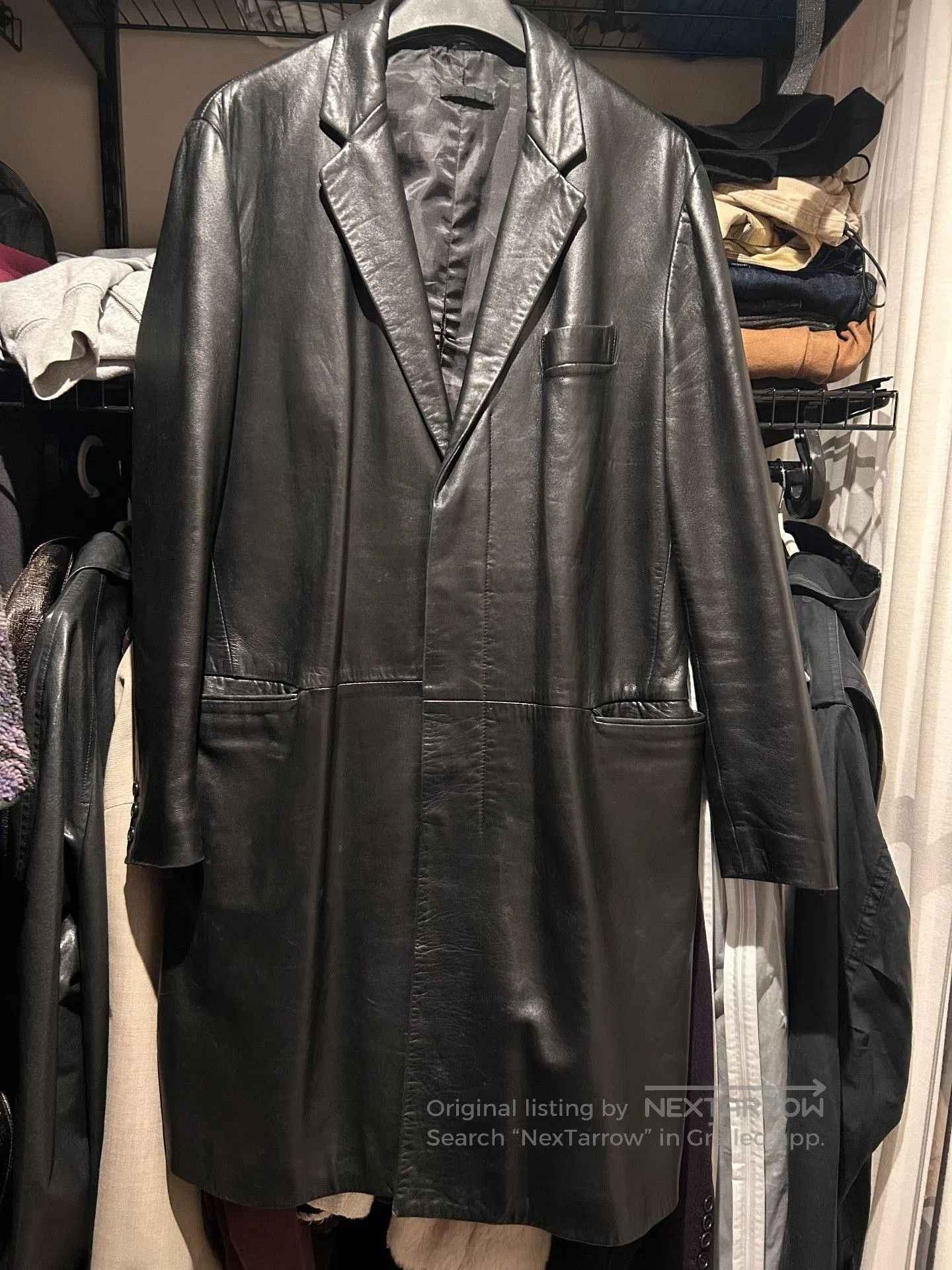 Helmut Lang Helmut Lang 2000s Black Leather Trench. Size US M / EU 48-50 / 2 - 1 Thumbnail