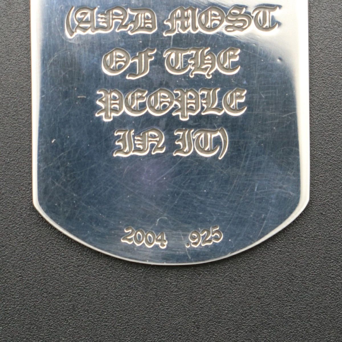 Chrome Hearts Chrome Hearts D Tag God Bless Dog Tag Necklace Size ONE SIZE - 3 Thumbnail