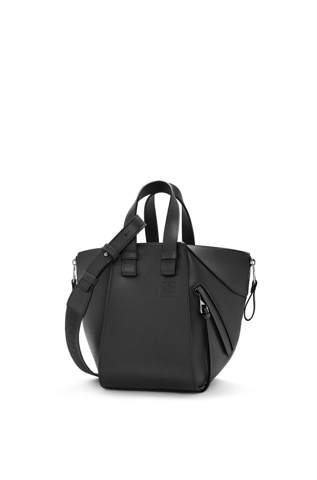 Loewe LOEWE Hammock Compact Black Satin/Leather New Auth. Size ONE SIZE - 2 Thumbnail