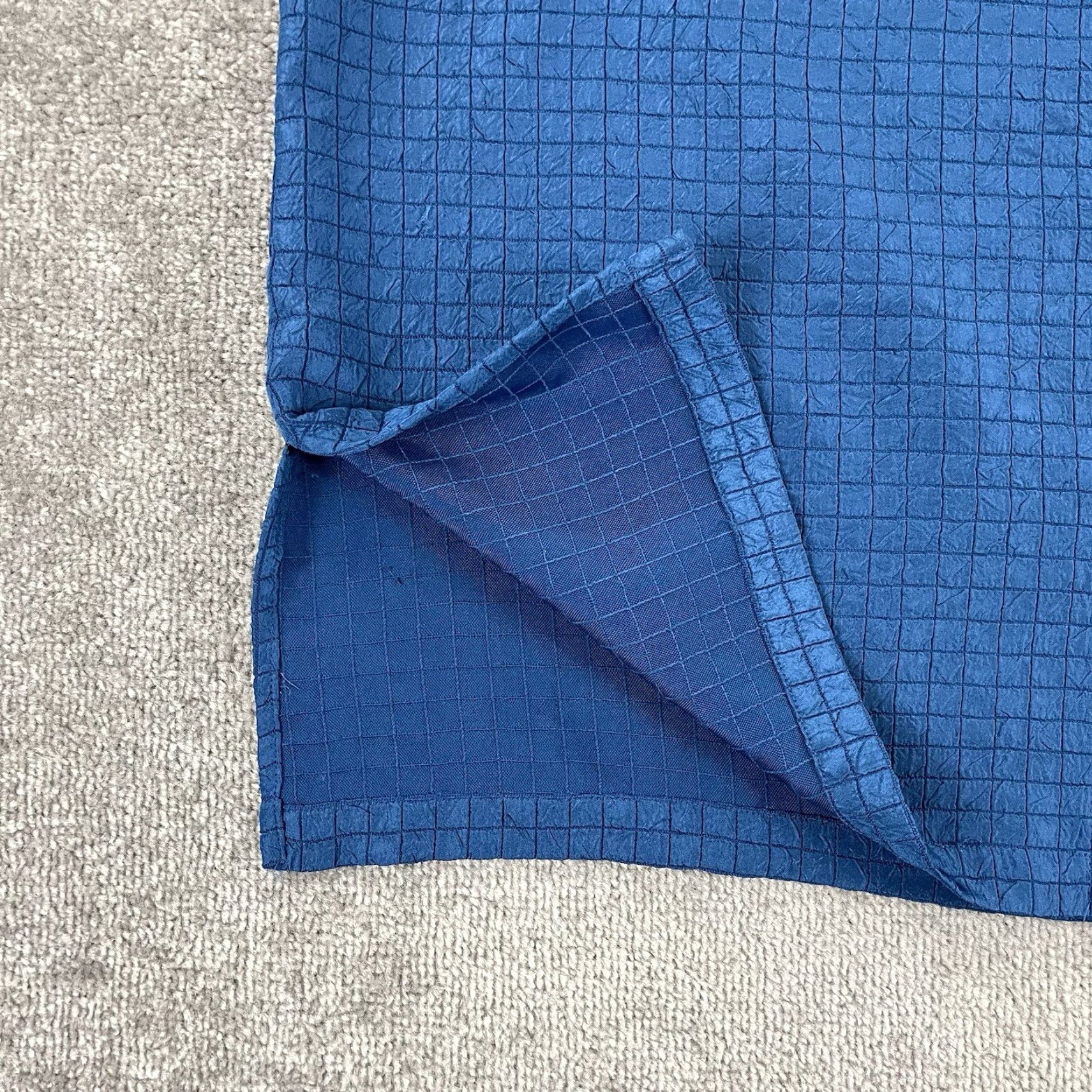 Vintage MAGGIE BARNES Shirt Womens 4X 30/32 Blue Crinkle Grid Asian Art to Wear Jacket Shirt Size XXL / US 16-18 / IT 52-54 - 7 Thumbnail