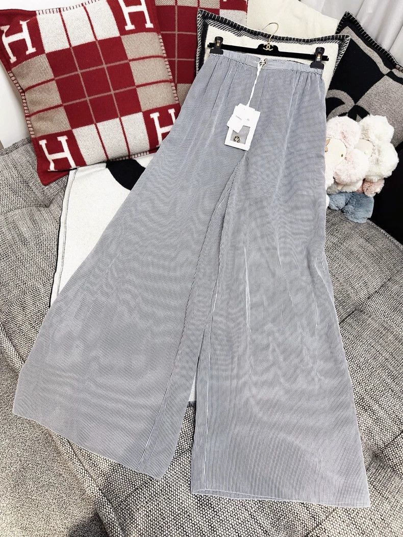 Chanel Chanel 22s spring and summer thin striped mulberry silk wi Size 24" / US 00 / IT 34 - 3 Thumbnail