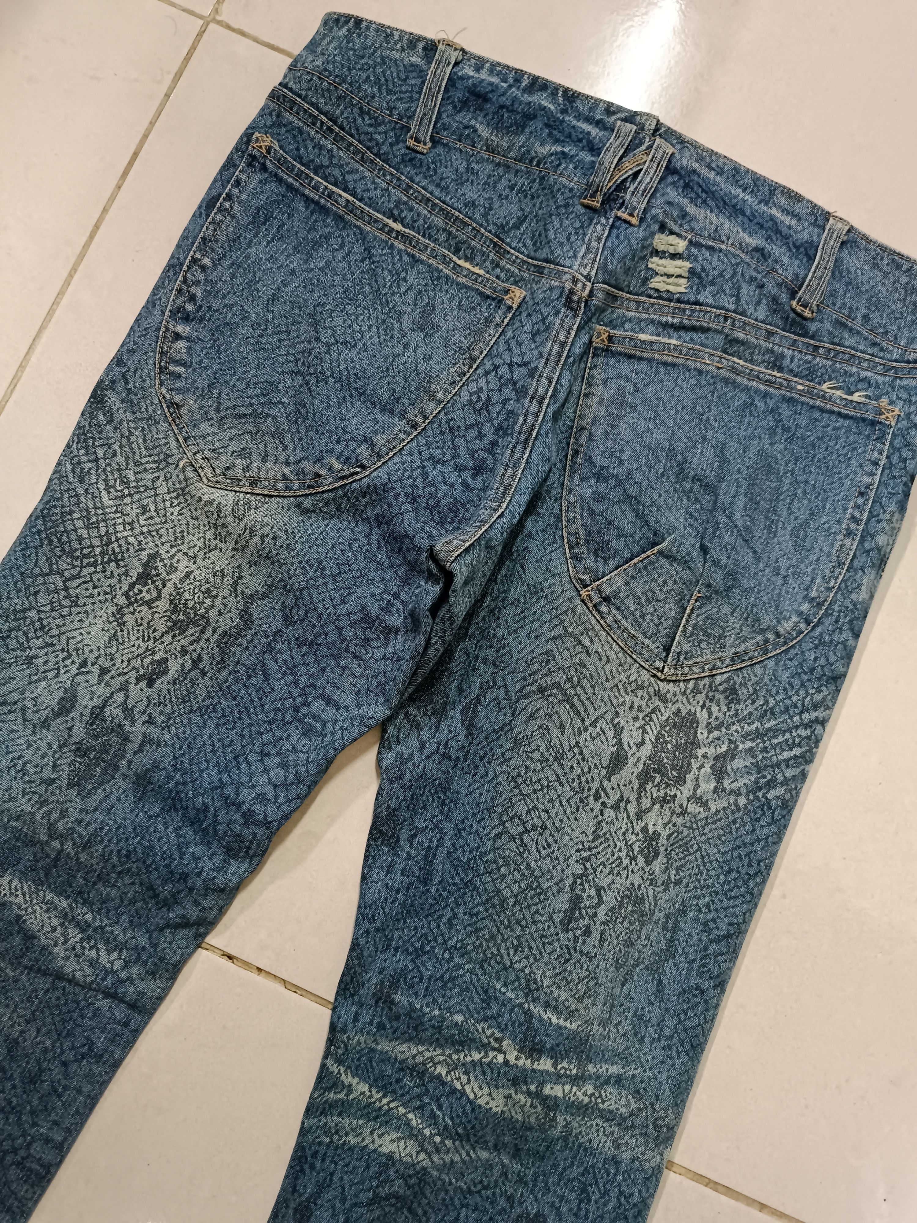 Japanese Brand × Jean RARE 🔥 Japanese Brand Snake Skin Distressed Jeans Size US 32 / EU 48 - 12 Thumbnail