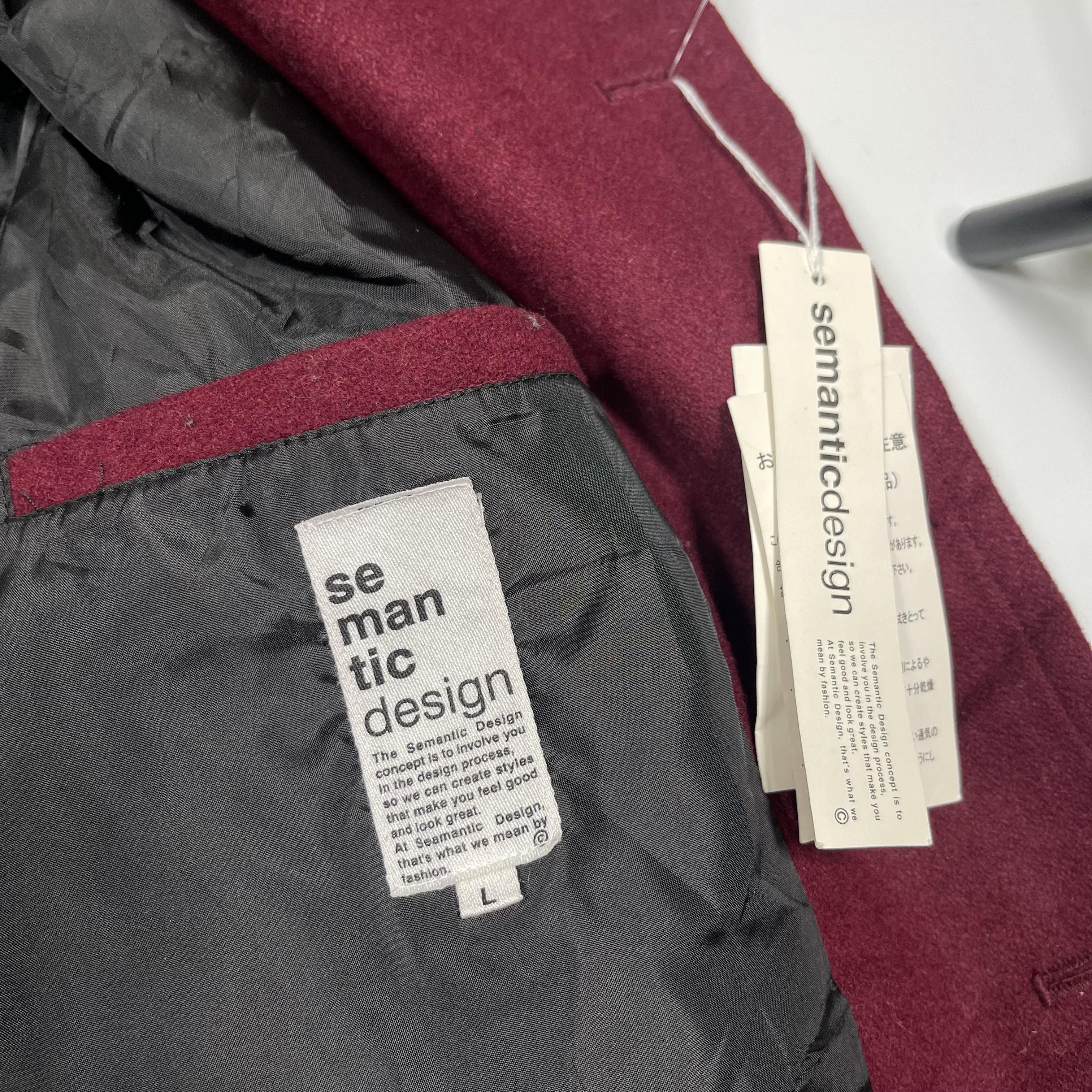In The Attic × semanticdesign Semantic Design Wool Maroon Minimalist Jacket Size US L / EU 52-54 / 3 - 7 Thumbnail