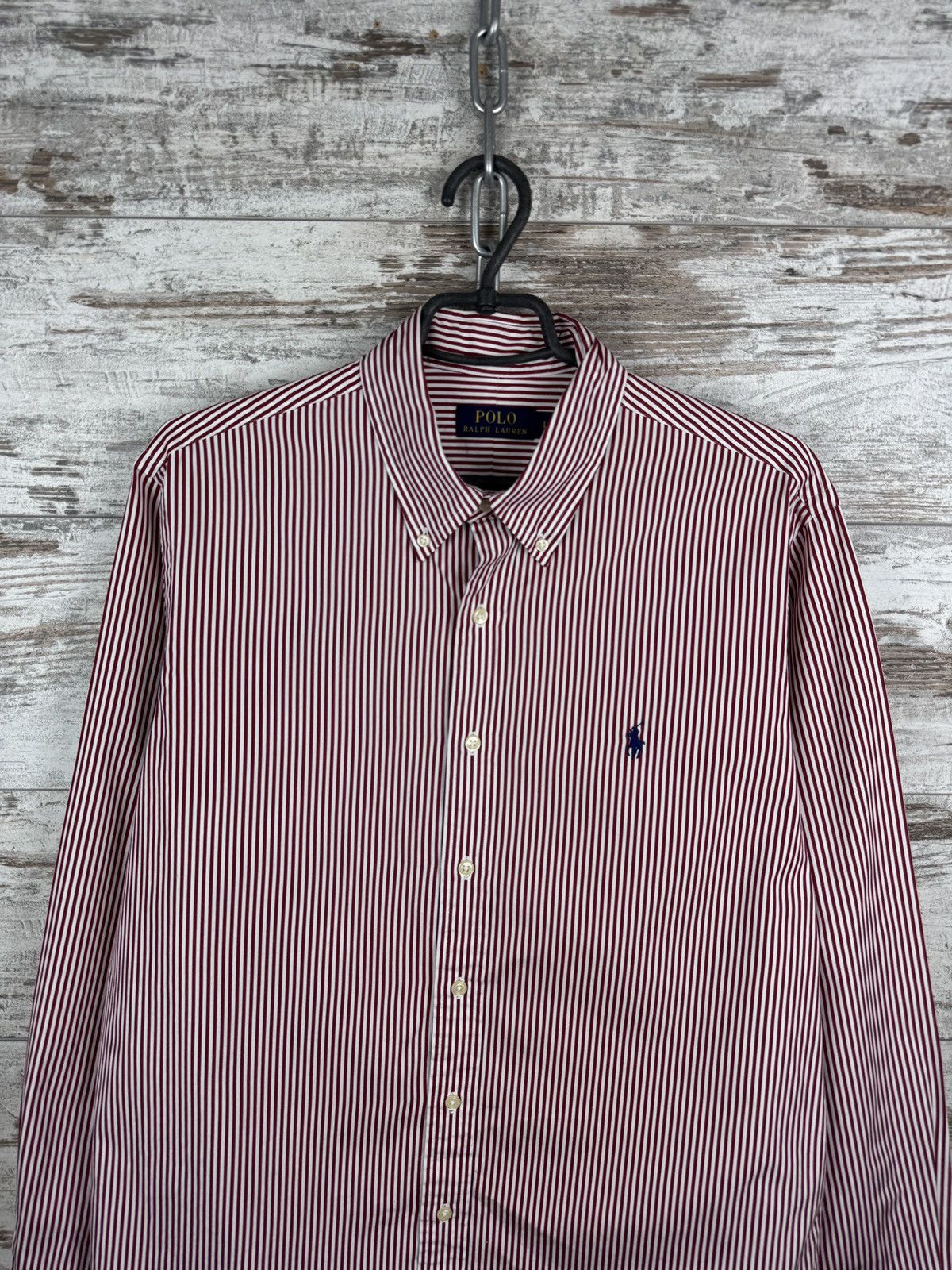 Polo Ralph Lauren × Vintage Mens Vintage Polo Ralph Lauren striped shirts button up Size US L / EU 52-54 / 3 - 2 Thumbnail