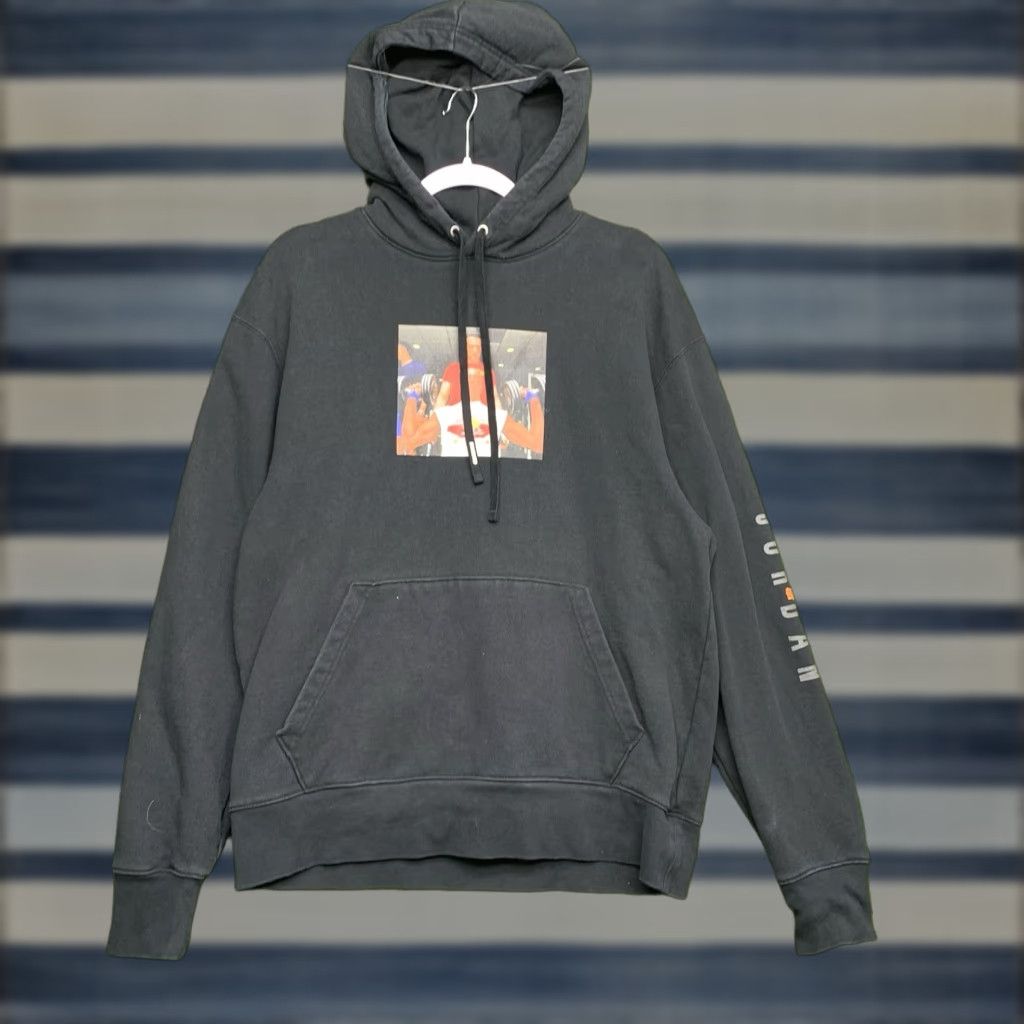 VINTAGE Nike Jordan x Undefeated Hoodie Mens Medium Black Pullover