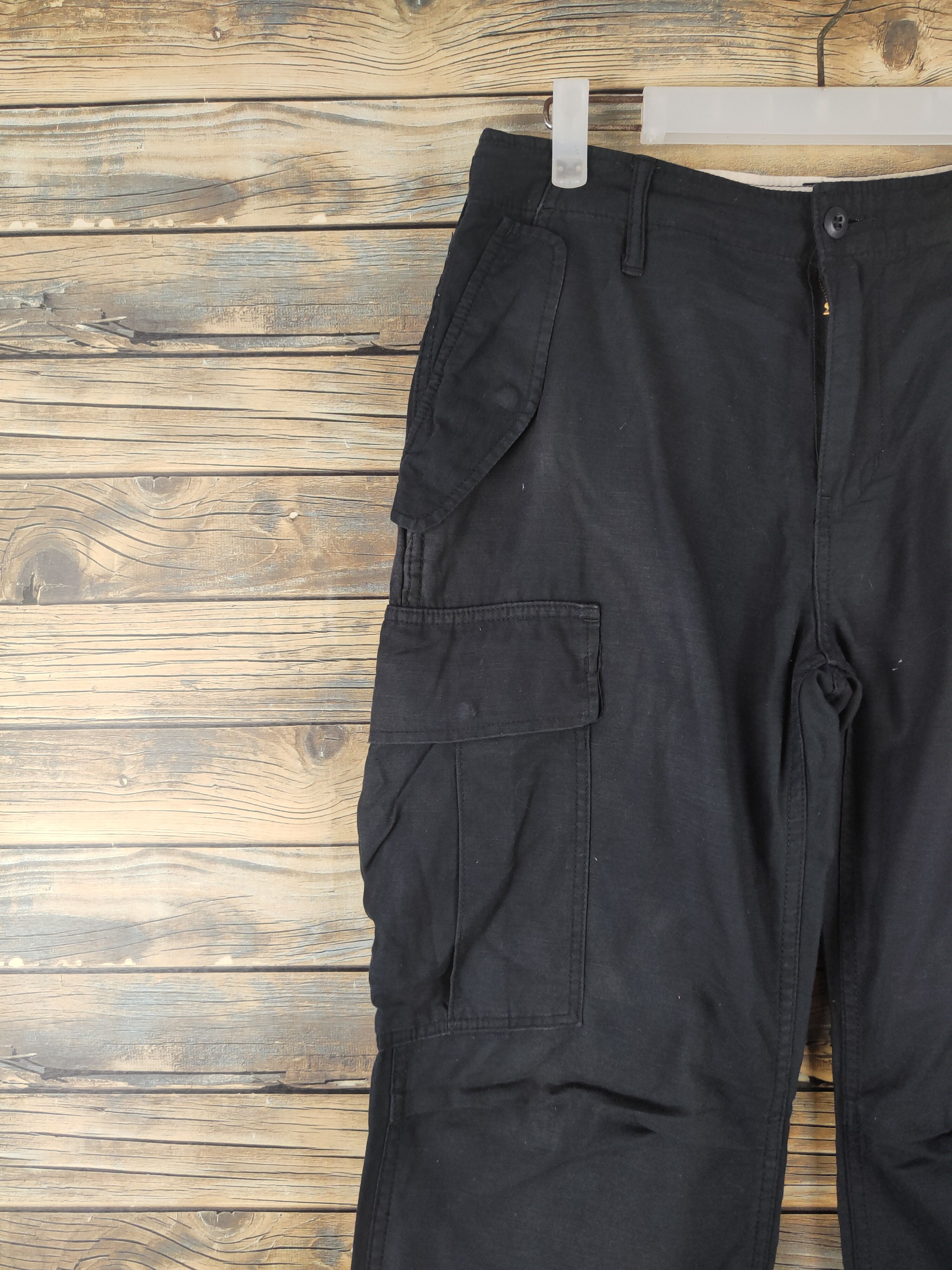 Japanese Brand DL B.Smith Black Multipocket Tactical Cargo Pants #1651 Size US 31 - 3 Thumbnail