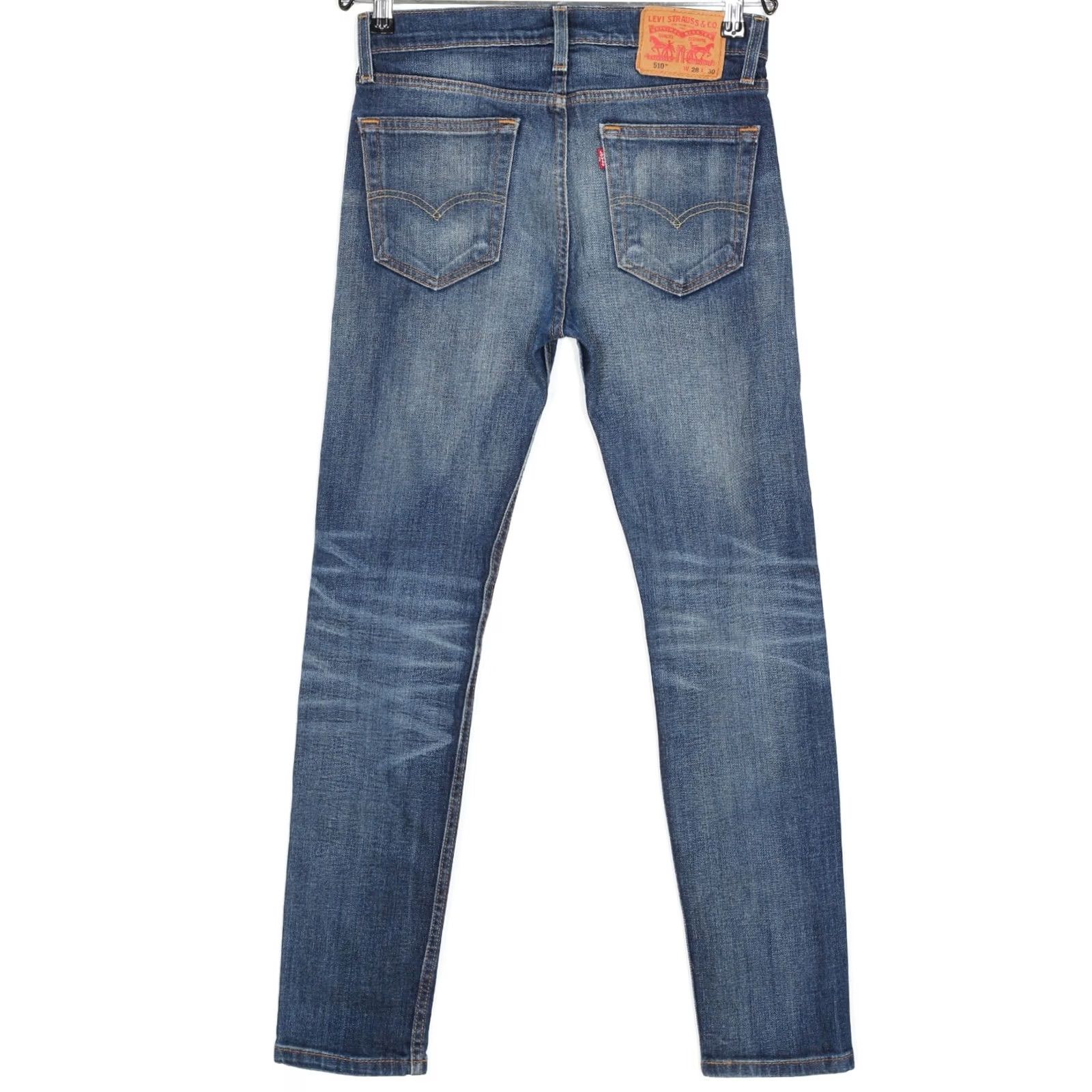 Levi's LEVI’S 510 Skinny Fit Stretch Jeans Men W28 L30 DZ6108 Blue Medium Denim 5-Pocket Rise Mid 10-12in Slim Zip Pocket Mens Size US 28 / EU 44 - 3 Thumbnail