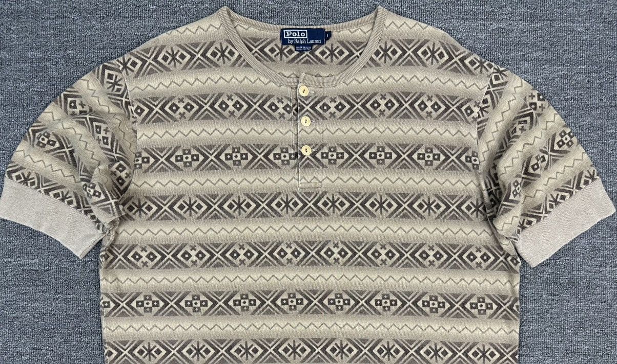 Polo Ralph Lauren Grail🔥Vintage Polo Ralph Lauren Aztec Navajo Shirt Size US XL / EU 56 / 4 - 3 Thumbnail
