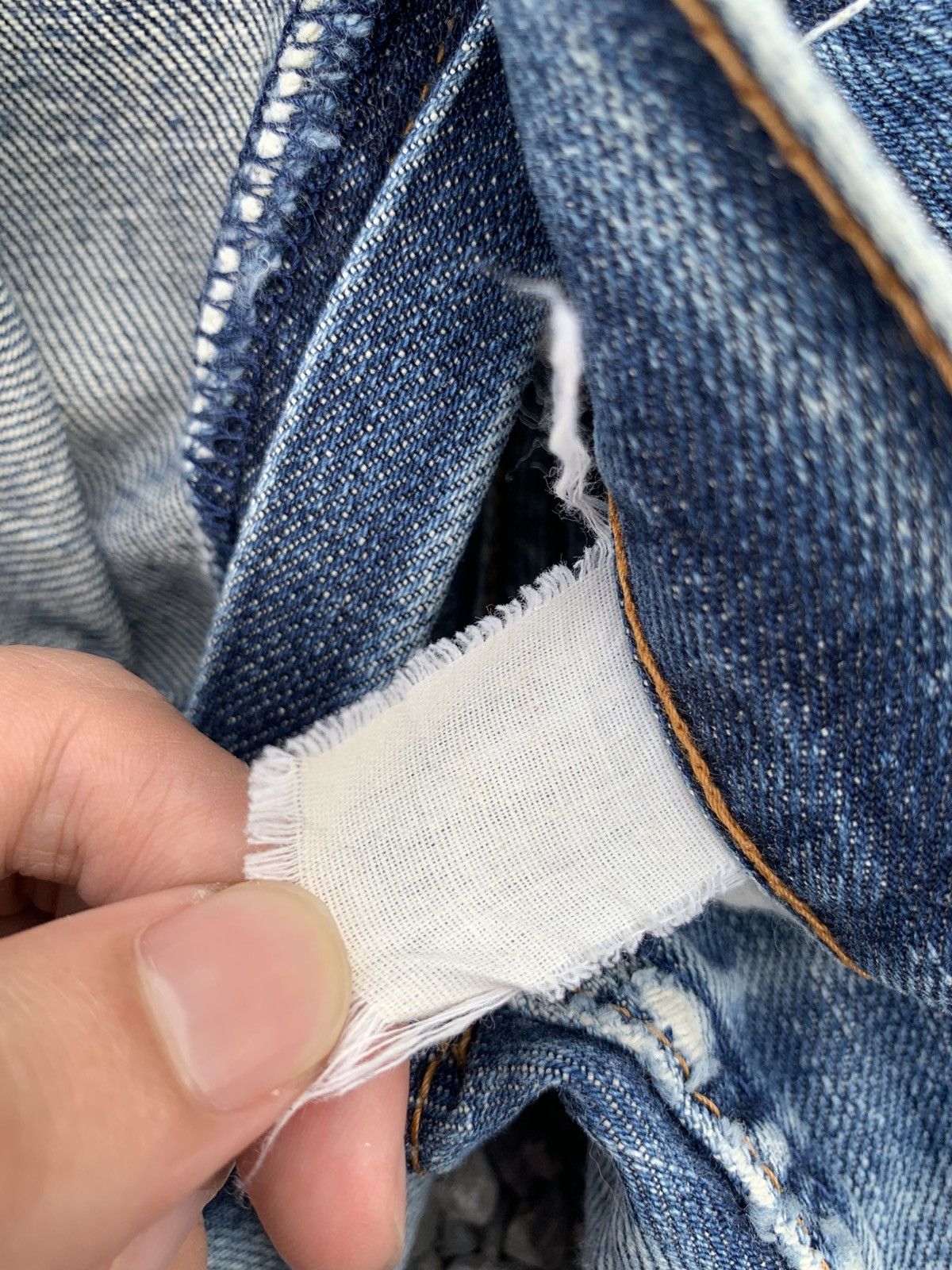 Kapital VINTAGE LEVI'S 503 SELVEDGE FADED LOOSE DSITRESSED DENIM Size US 36 / EU 52 - 15 Thumbnail