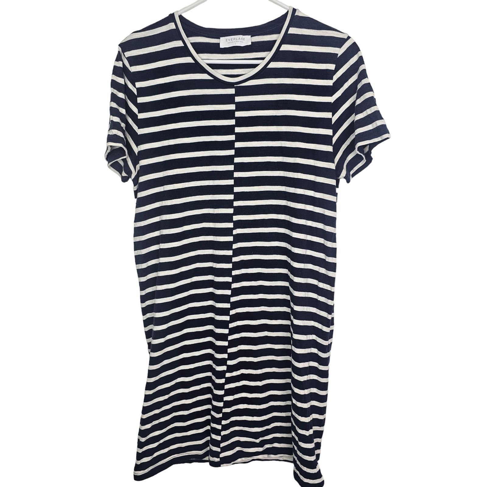 Everlane Everlane The Beach Tee Striped T-Shirt Mini Dress L Mini Size L / US 10 / IT 46 - 2 Thumbnail