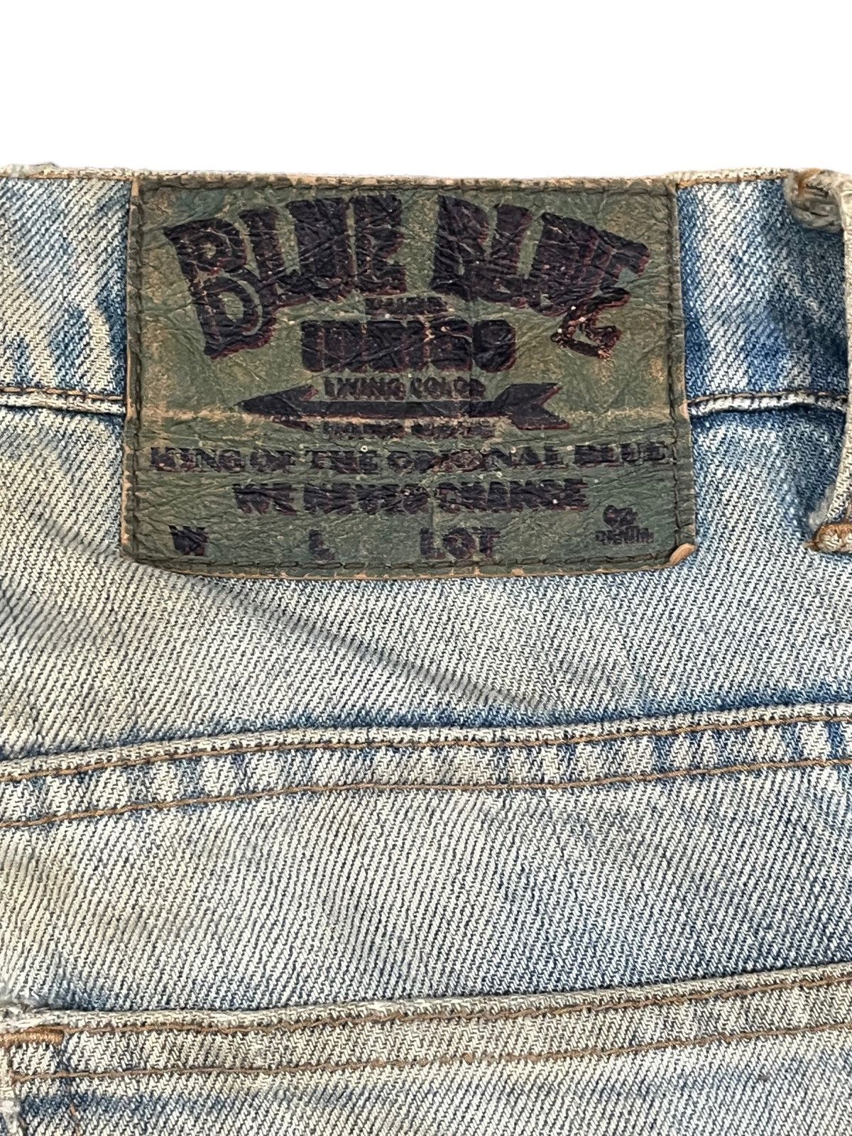 Blue Blue Japan × HOLLYWOOD RANCH MARKET × Japan Blue Vintage Blue Blue Japan Flare Ripped MudWash Denim Size US 33 - 9 Thumbnail