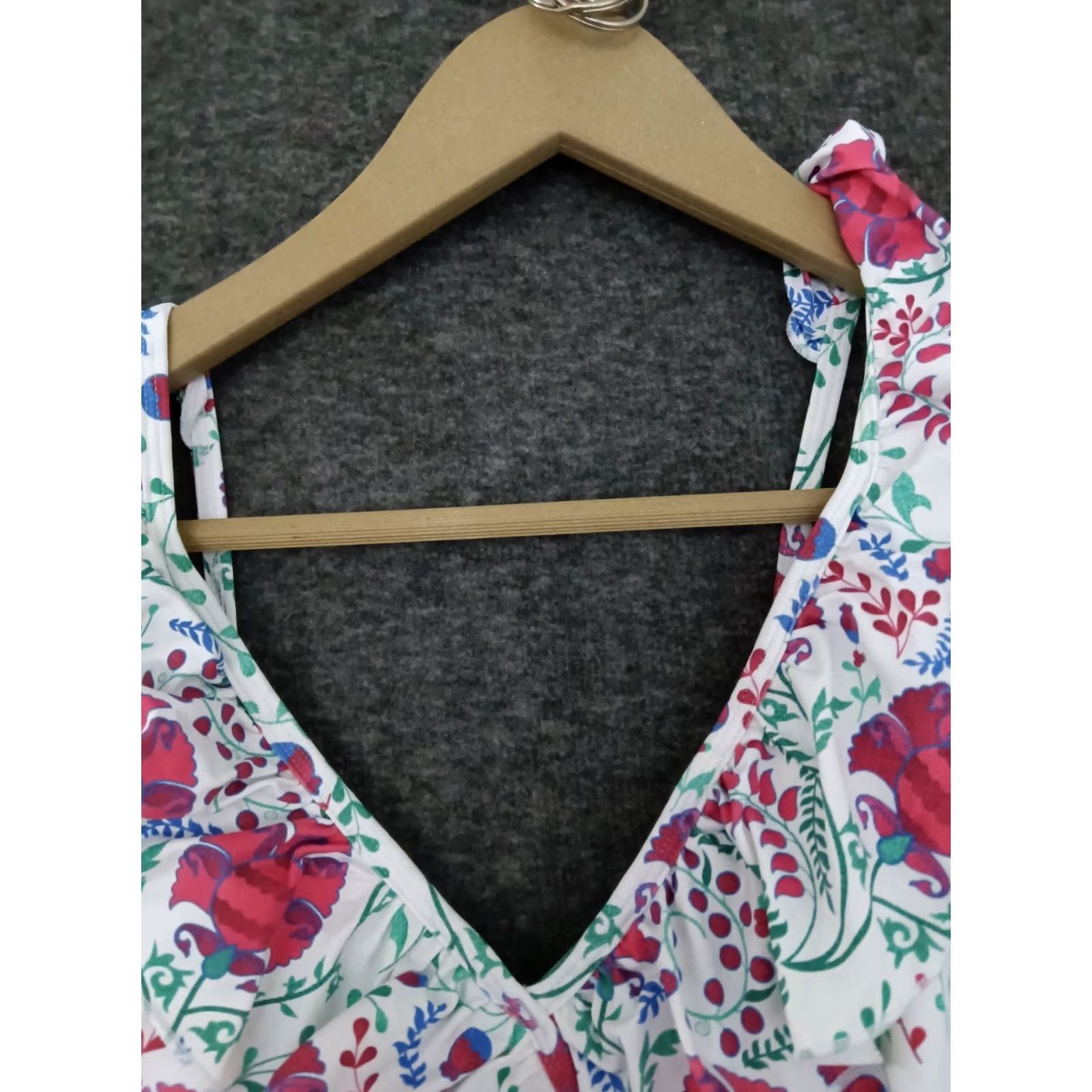 Vintage Toluca Renaissance One Piece Bathing Suit Women S Floral NyLon Spandex Wide Strap Beach Retro Size S / US 4 / IT 40 - 3 Thumbnail