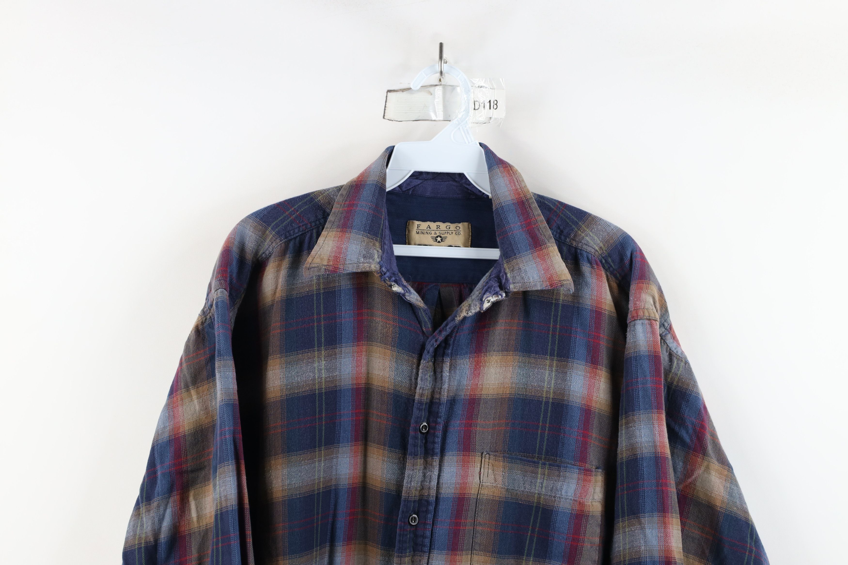 Vintage Vintage 90s Streetwear Rainbow Plaid Flannel Button Shirt Size US M / EU 48-50 / 2 - 2 Thumbnail