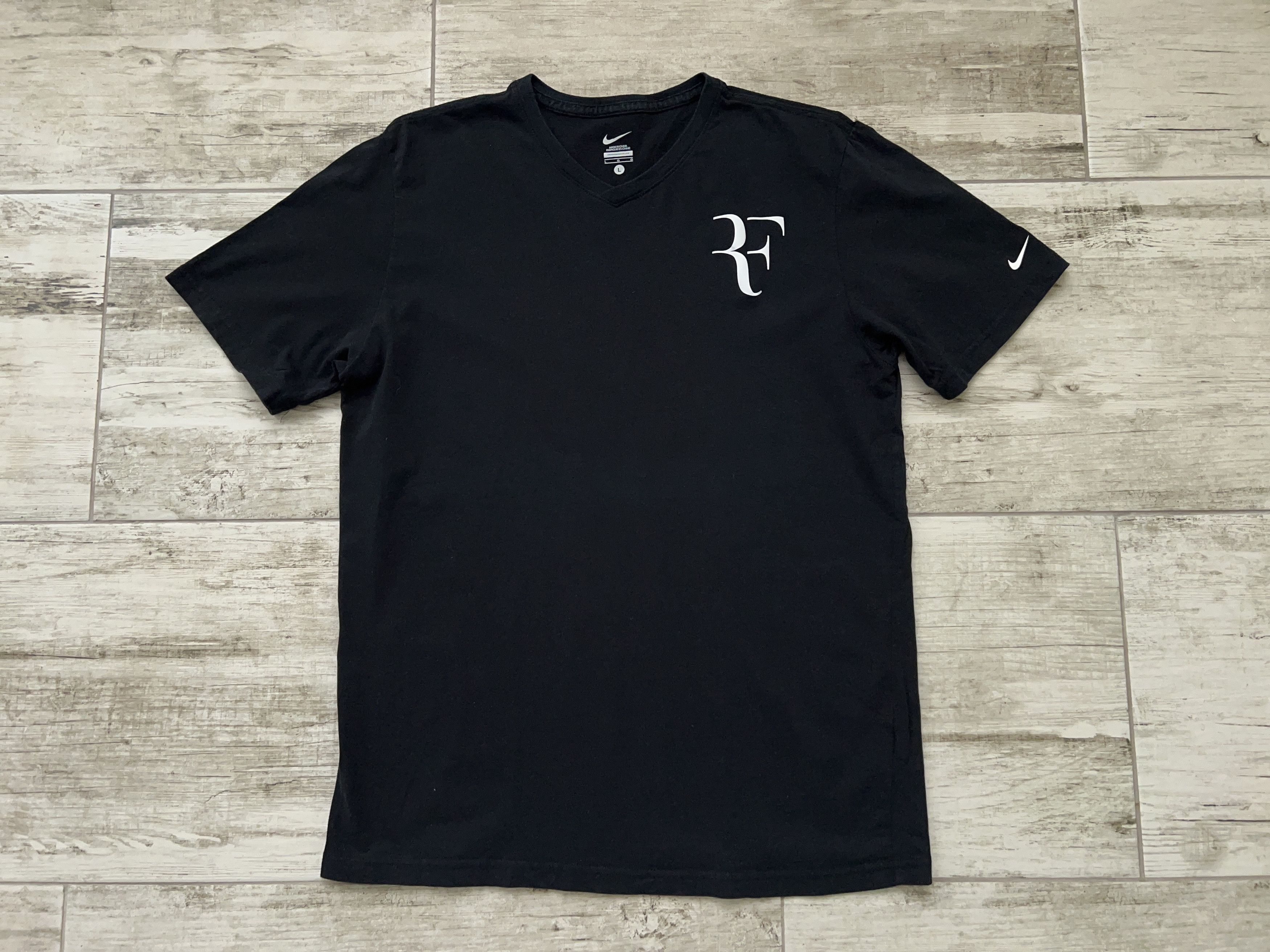 Nike Sportswear Mens Nike RF Roger Federer Black Cotton T Shirt Tee Grailed