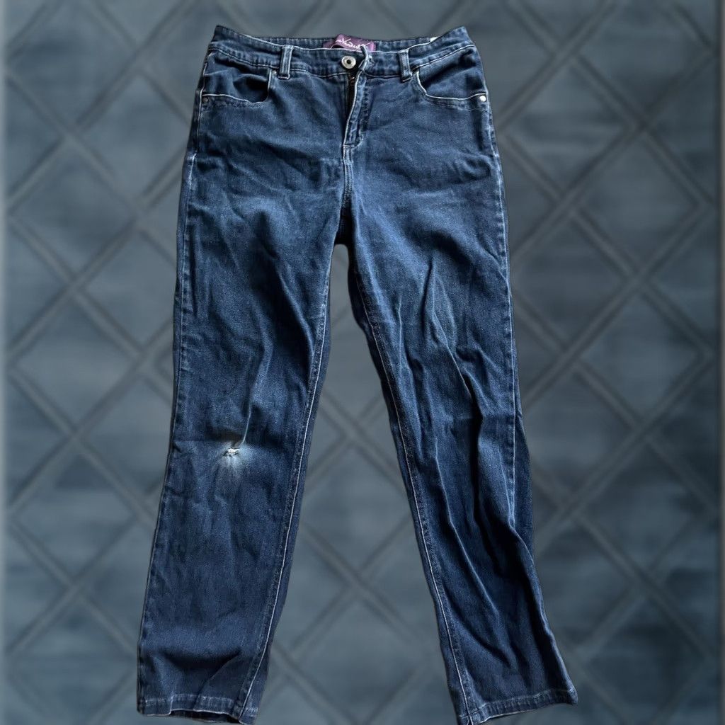 Gloria Vanderbilt VINTAGE Gloria Vanderbilt Amanda Jeans Women 6 Blue Jeans Tapered Distressed Slimming з Size 28" / US 6 / IT 42 - 1 Thumbnail