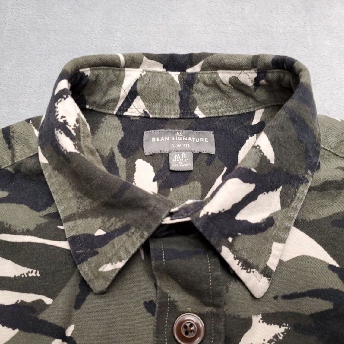 Vintage VINTAGE LL Bean Shirt Men Medium Green Camo Signature Slim fit Chamois Flannel 90s Retro Size US M / EU 48-50 / 2 - 4 Thumbnail