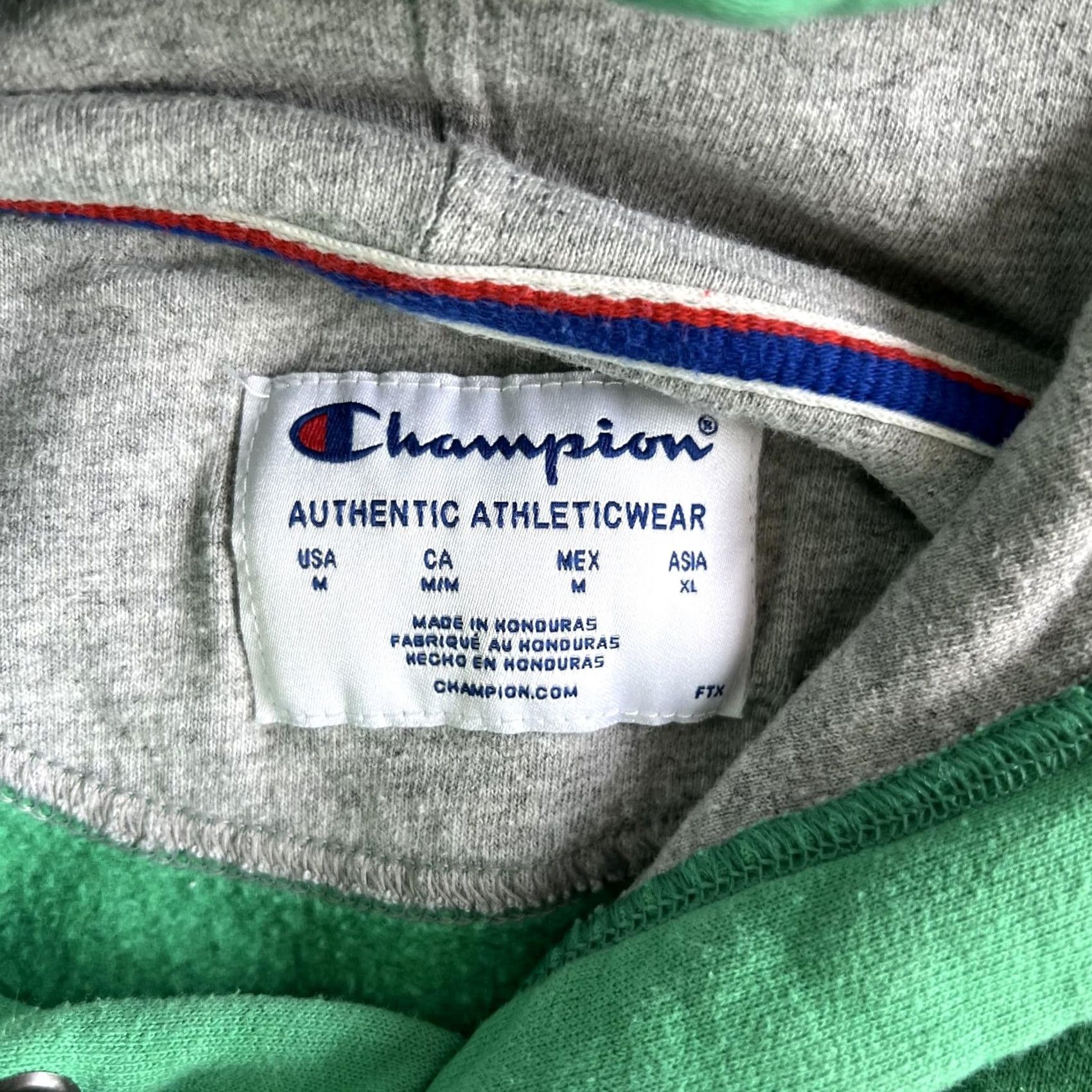 Champion Champion Hoodie Mens Medium Green Logo Fleece Pullover Sweatshirt Athletic Size US M / EU 48-50 / 2 - 3 Thumbnail