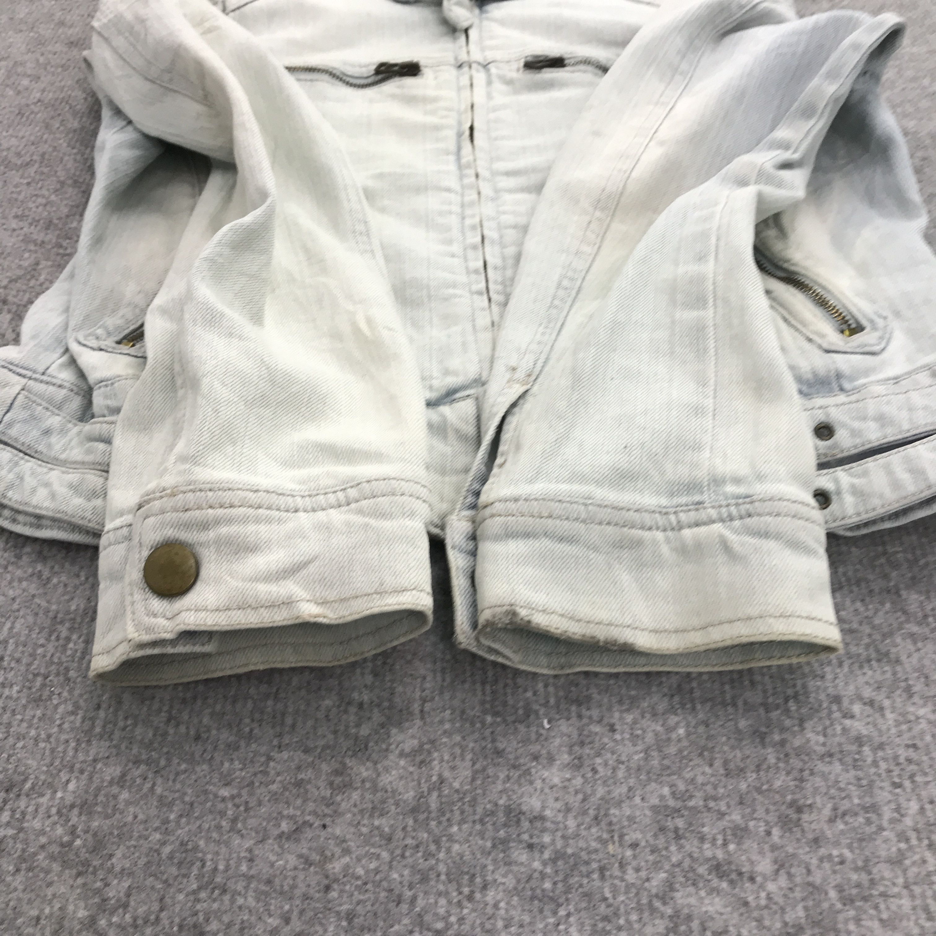 Japanese Brand JAPAN SORRIDERE LIGHT WASH DENIM PUNK BONDAGE JACKET Size US S / EU 44-46 / 1 - 3 Thumbnail