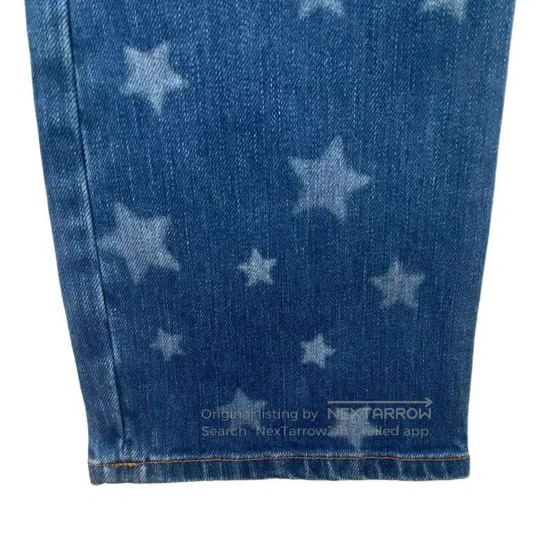 Valentino Valentino Women's Blue Star Print Denim Pants . Size 23" - 3 Thumbnail