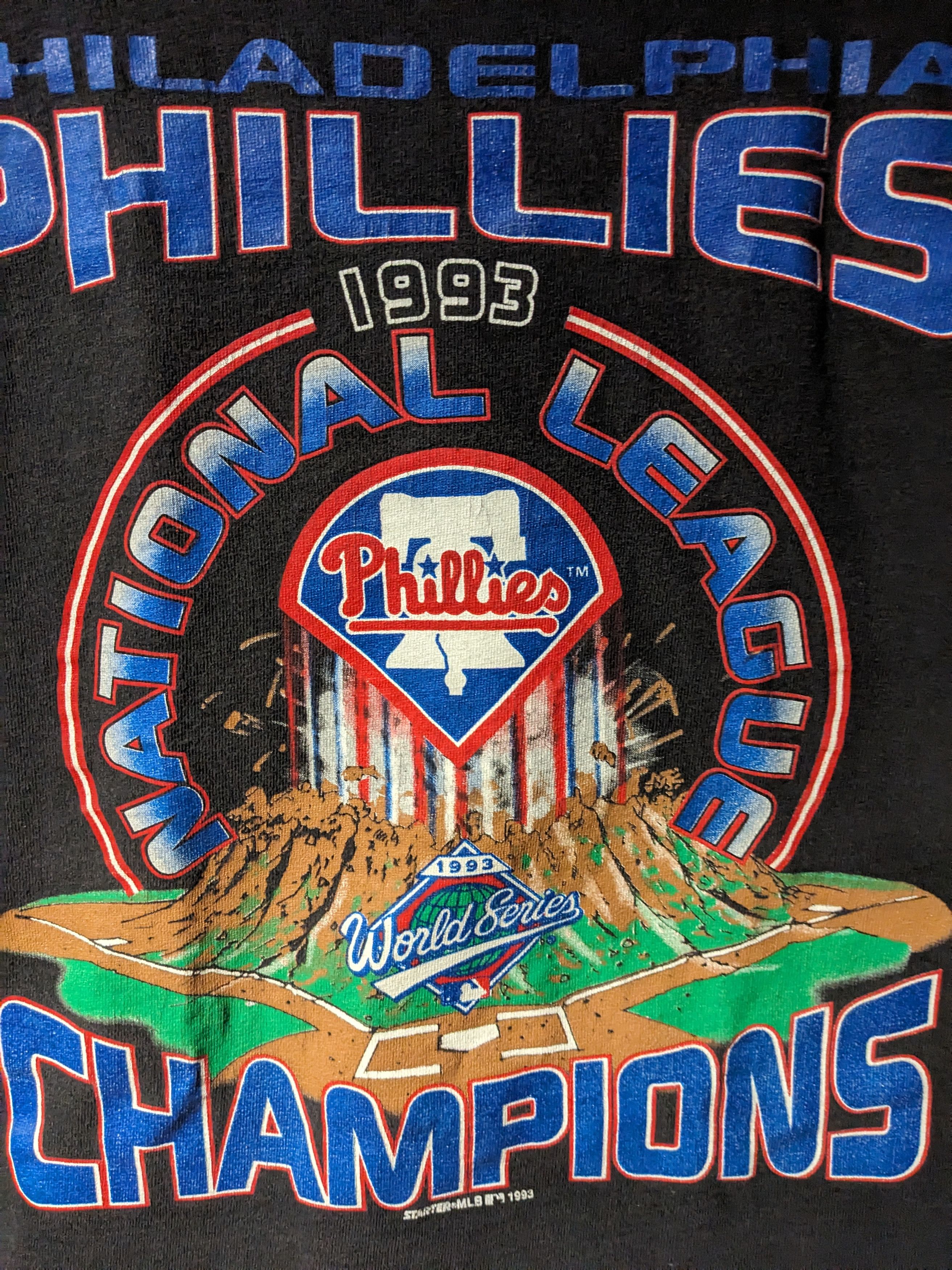 MLB × Starter × Vintage Vintage 1993 Phillies MLB World Series YOUTH T-Shirt Size US XL / EU 56 / 4 - 2 Thumbnail