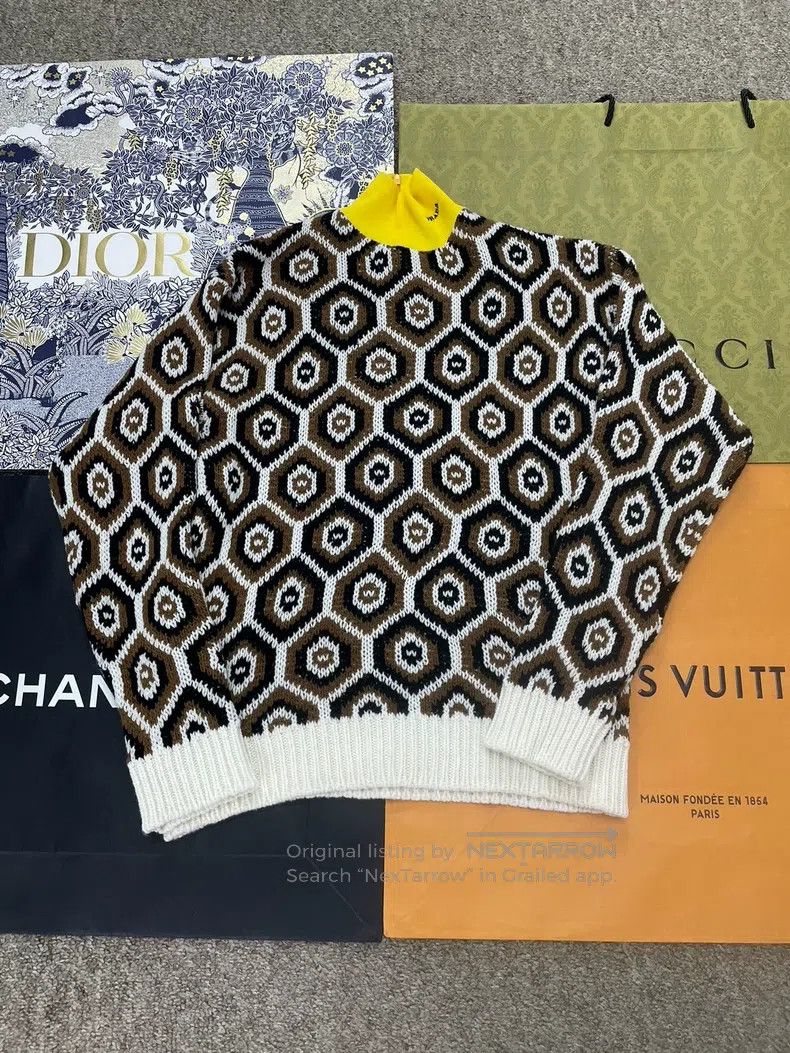 Prada Prada Turtleneck sweater with geometric pattern Size XS / US 0-2 / IT 36-38 - 1 Thumbnail