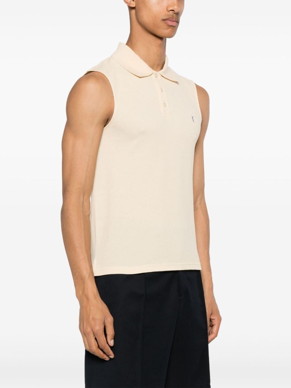 Saint Laurent Paris o1s1wg110325 775377 Cassandre Polo Tank Top in Piqué Size US XXL / EU 58 / 5 - 3 Thumbnail
