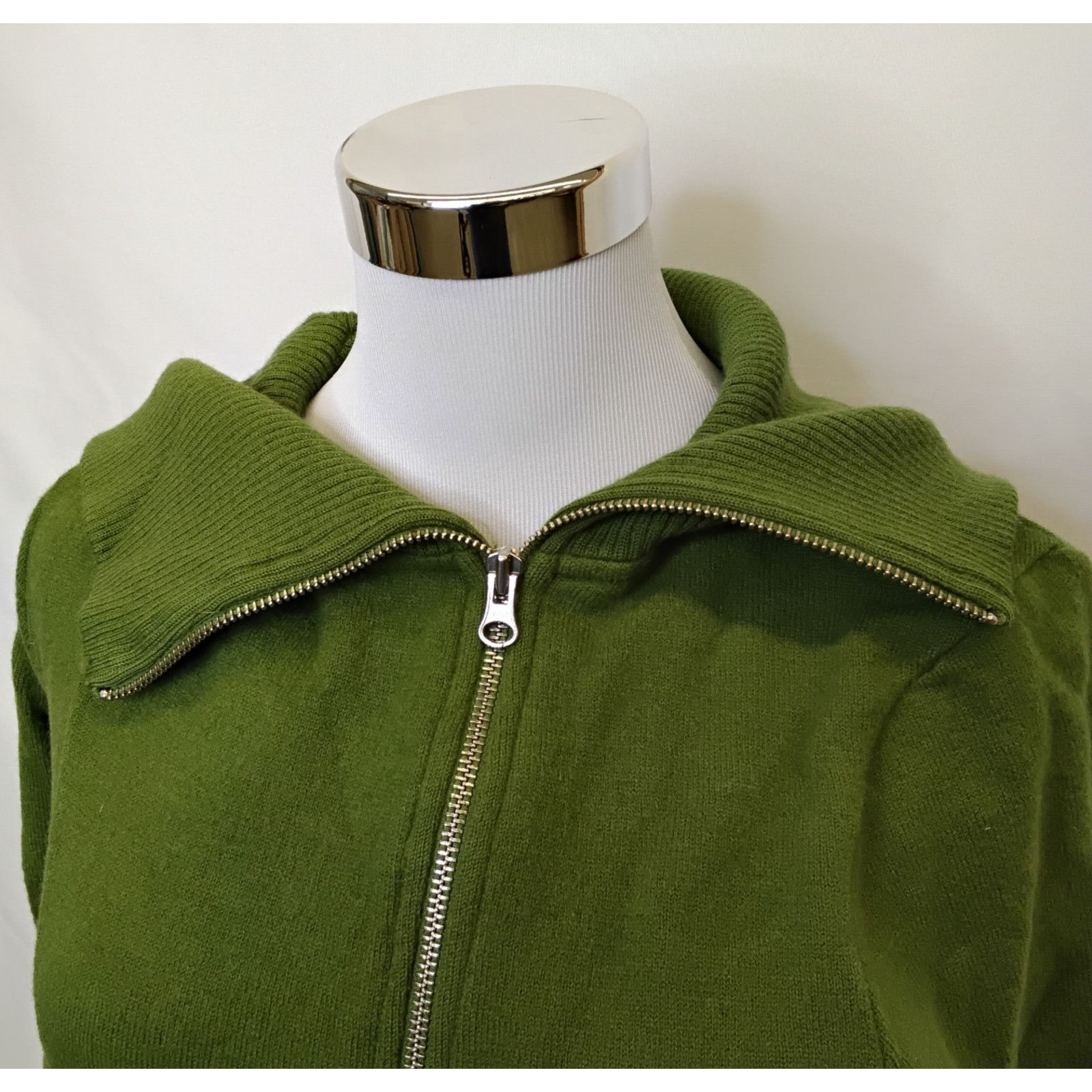 Kuhl Kuhl Merino Wool Sweater Women's M Green Full Zip Shrunken Size M / US 6-8 / IT 42-44 - 4 Thumbnail
